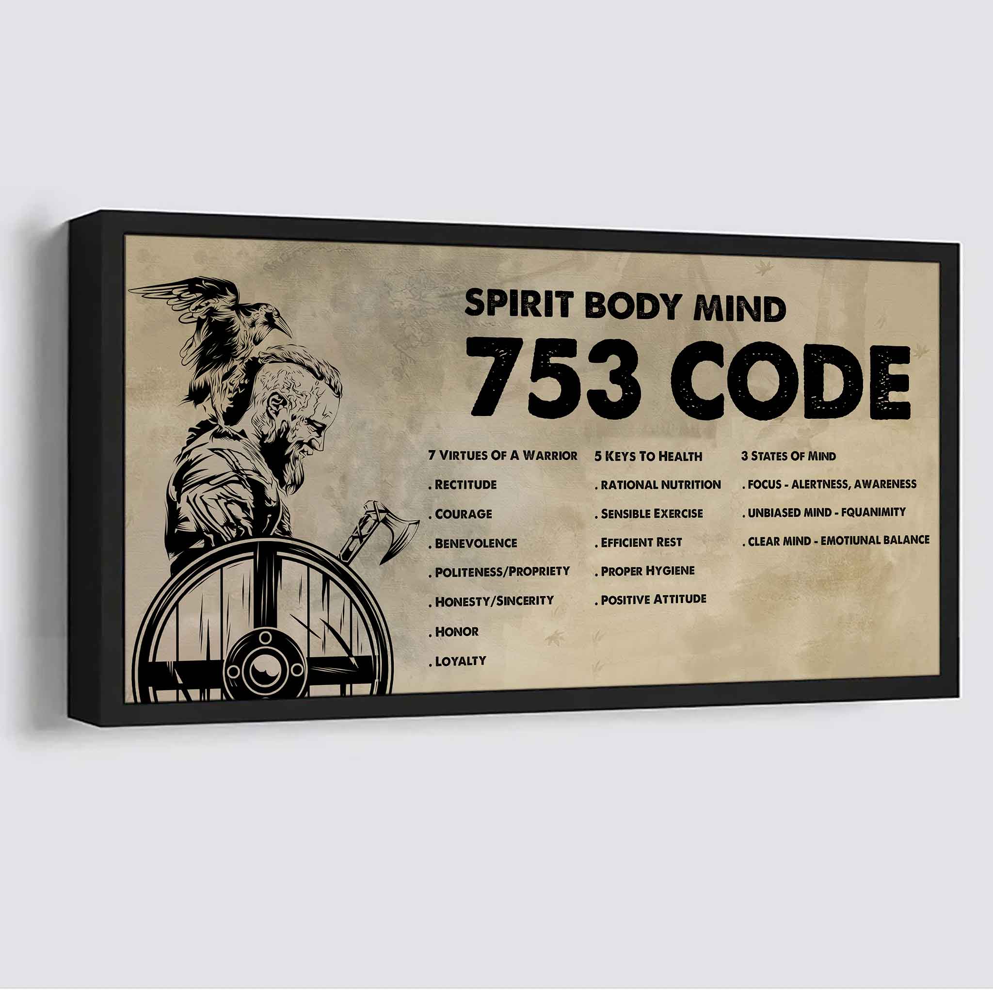 DRB VGT Poster Canvas 7 5 3 Code Motivation Quotes