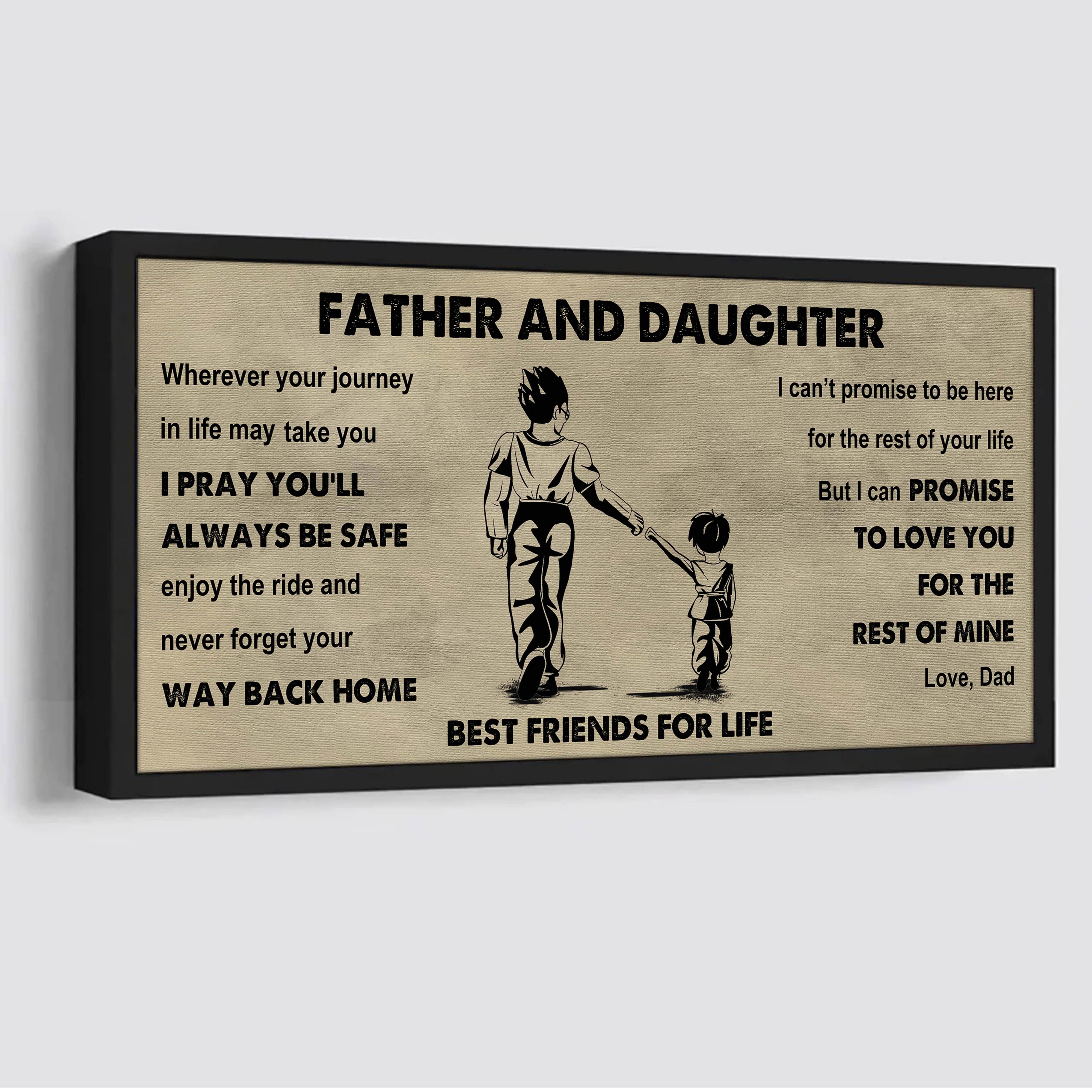 DRB VGT Father And Son Best Friends For Life - Ver 2 Never Forget Your Way Back Home Poster Canvas Gift For Son From Father