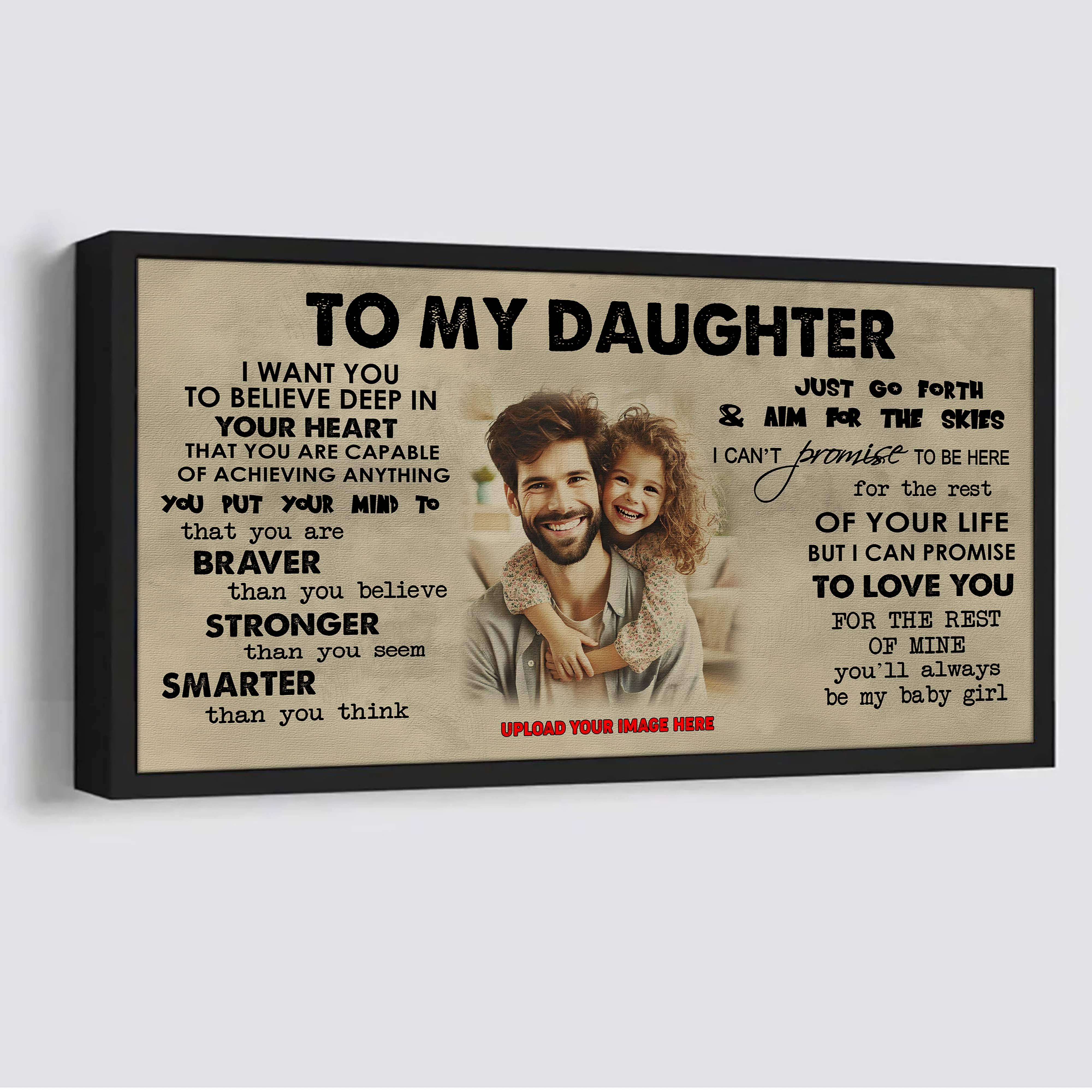 TO MY SON- I WANT YOU TO BELIEVE- CANVAS POSTER