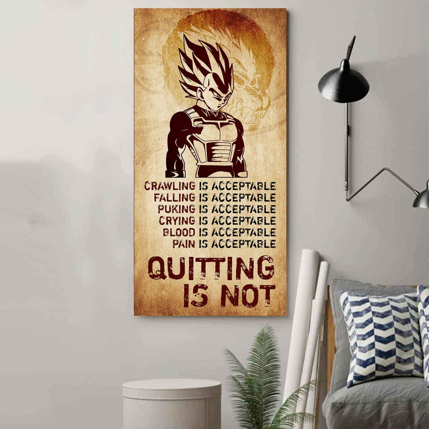 Warrior Quiting Is Not Poster Canvas Motivation Canvas Gift For You