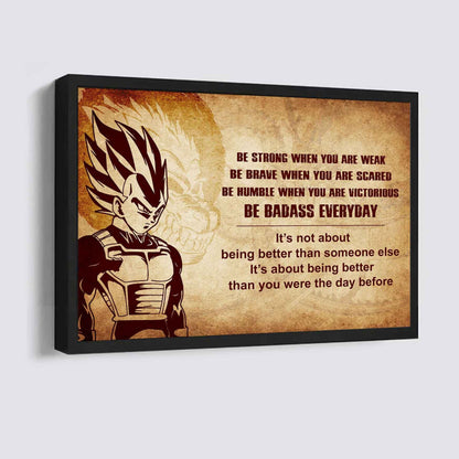 New Version Warrior Poster Canvas Be Strong When You Are Weak Be Badass Everyday-Motivational Quotes