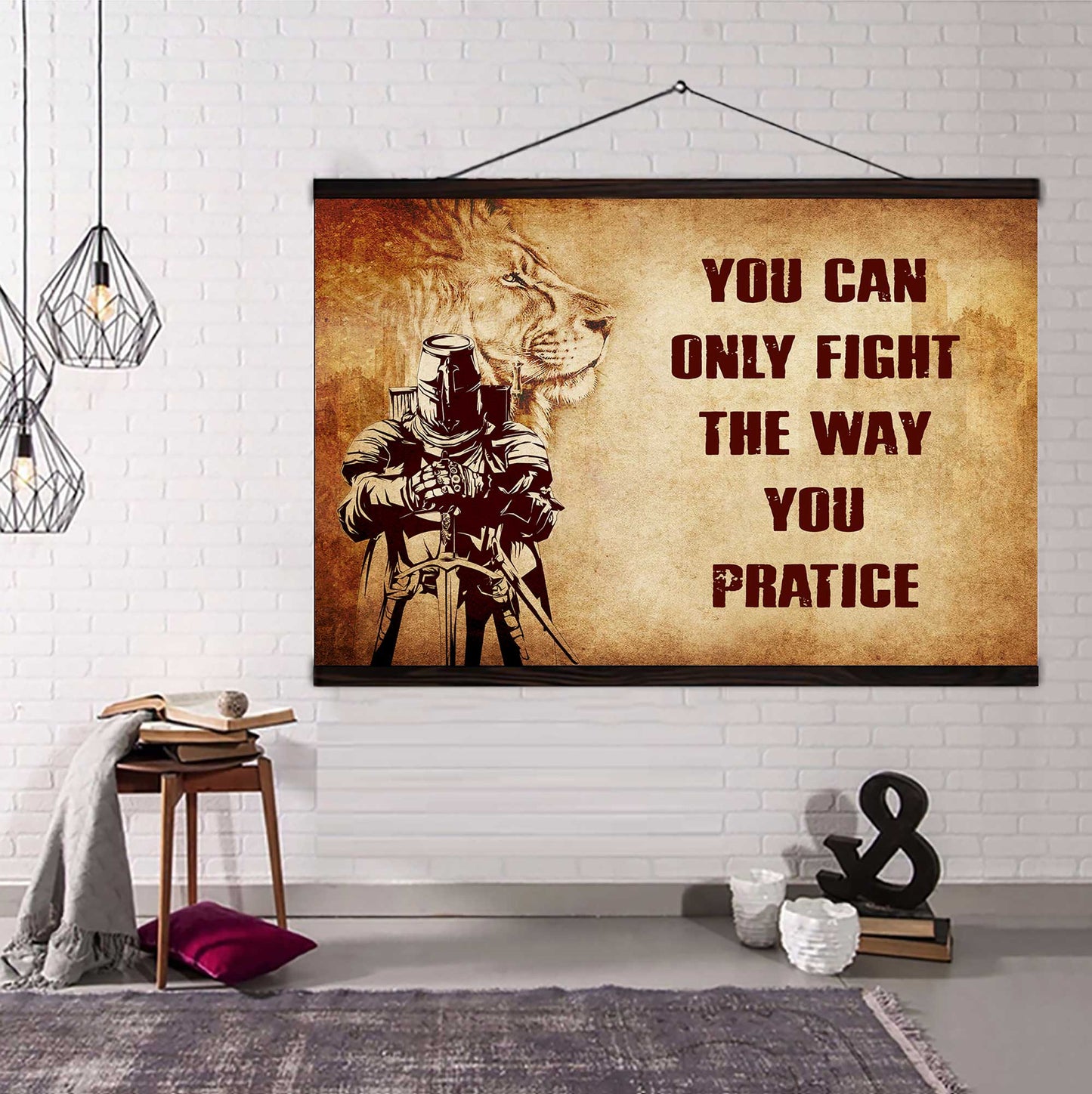 Viking Poster Canvas You Can Only Fight The Way You Practice