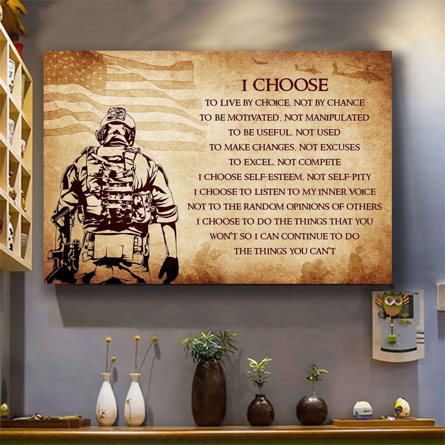 Viking Poster Canvas I Choose To Live By Choice Best Gift With Motivation Quotes
