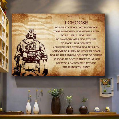 Viking Poster Canvas I Choose To Live By Choice Best Gift With Motivation Quotes