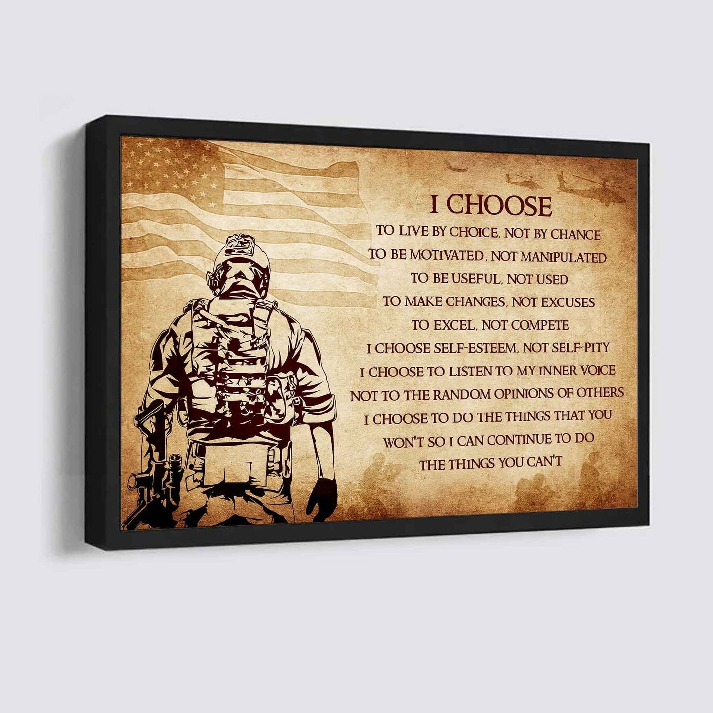 Viking Poster Canvas I Choose To Live By Choice Best Gift With Motivation Quotes