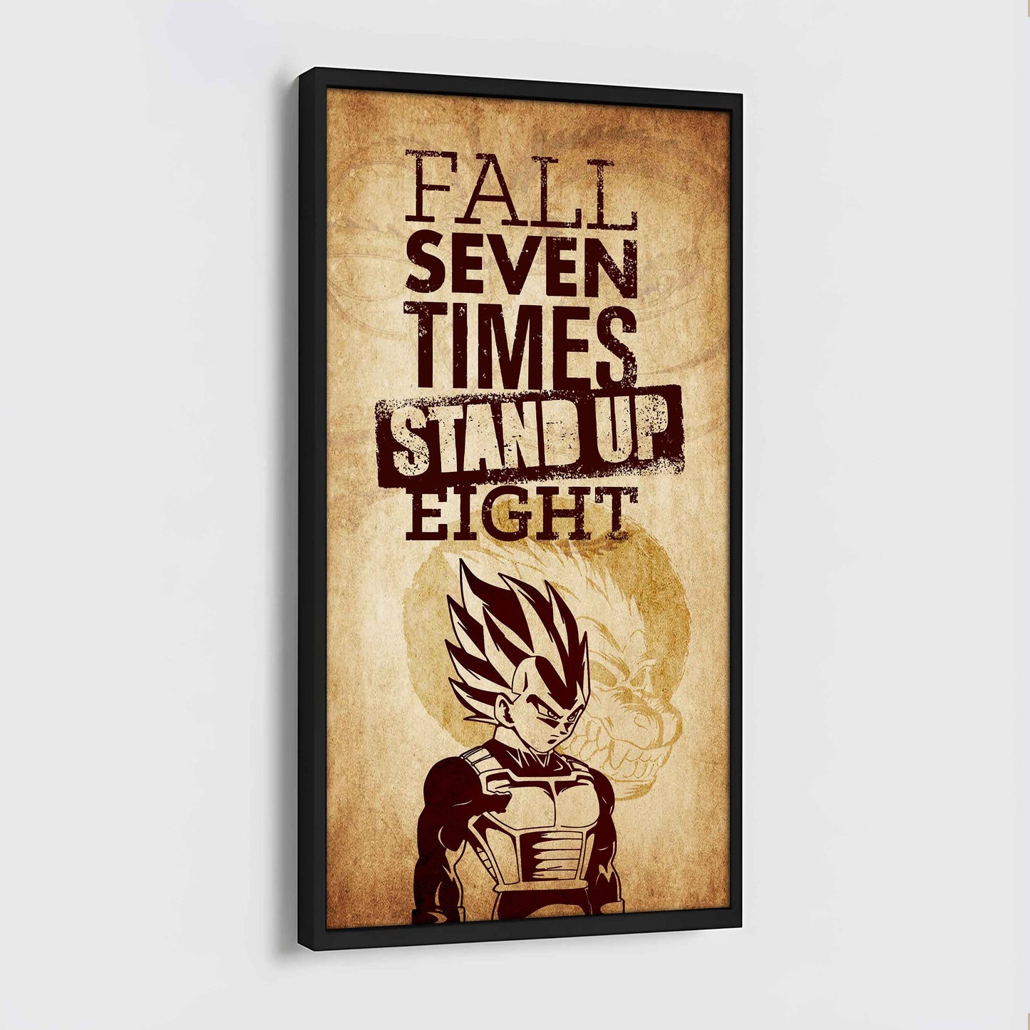 Warrior Fall Down Seven Times Stand Up Eight Poster Canvas Motivation Canvas Gift For You