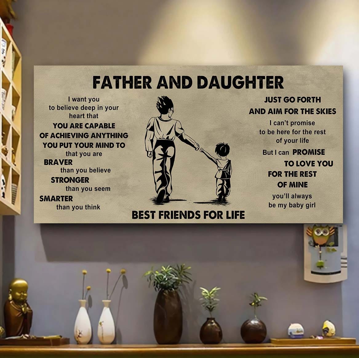 DRB VGT Father And Son Best Friends For Life  - That You Are Braver Than You Believe Poster Canvas Gift For Son From Father