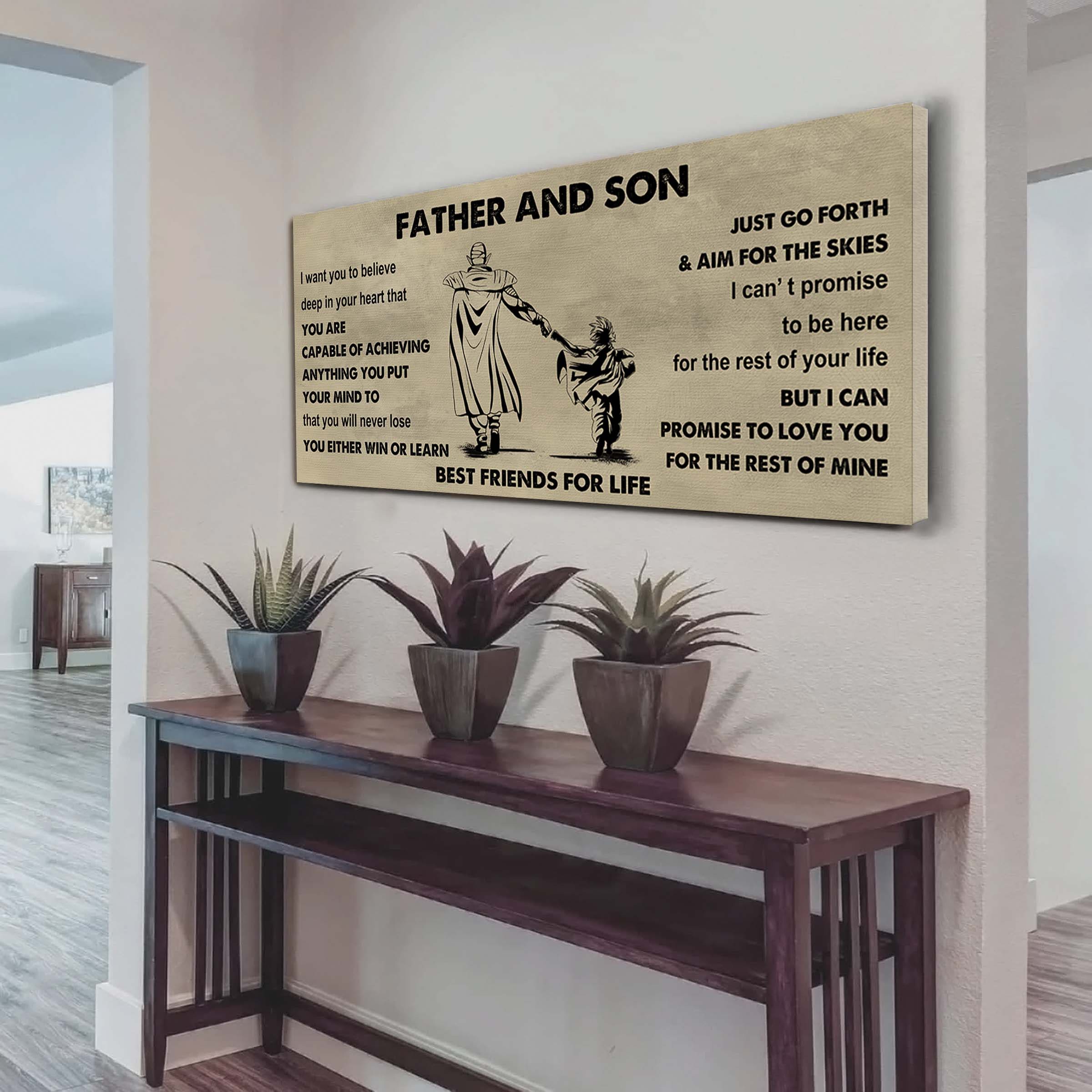 Photo Upload Father And Son Best Friends For Life - Ver 2 You Will Never Lose Poster Canvas Gift For Son From Father