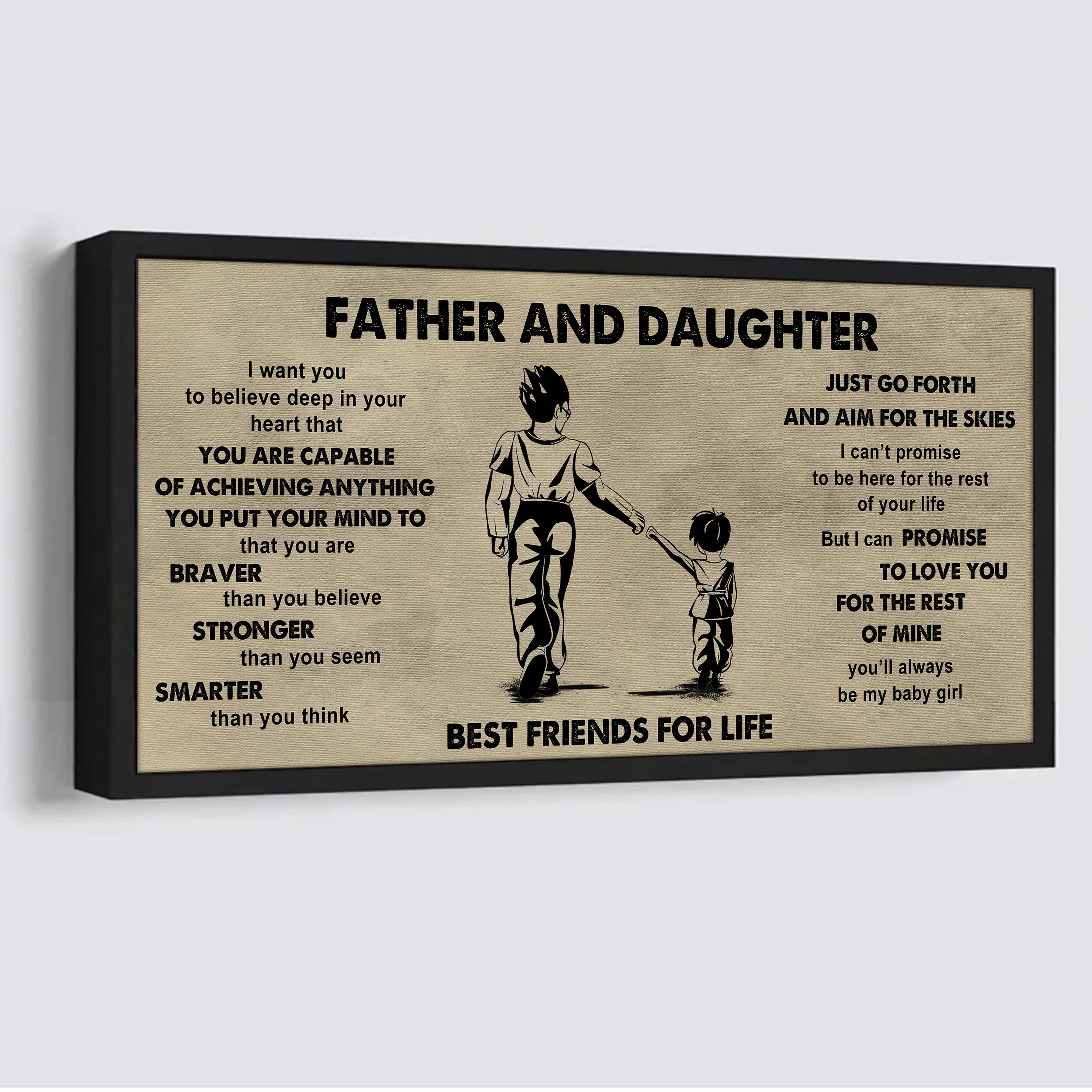 DRB VGT Father And Son Best Friends For Life  - That You Are Braver Than You Believe Poster Canvas Gift For Son From Father