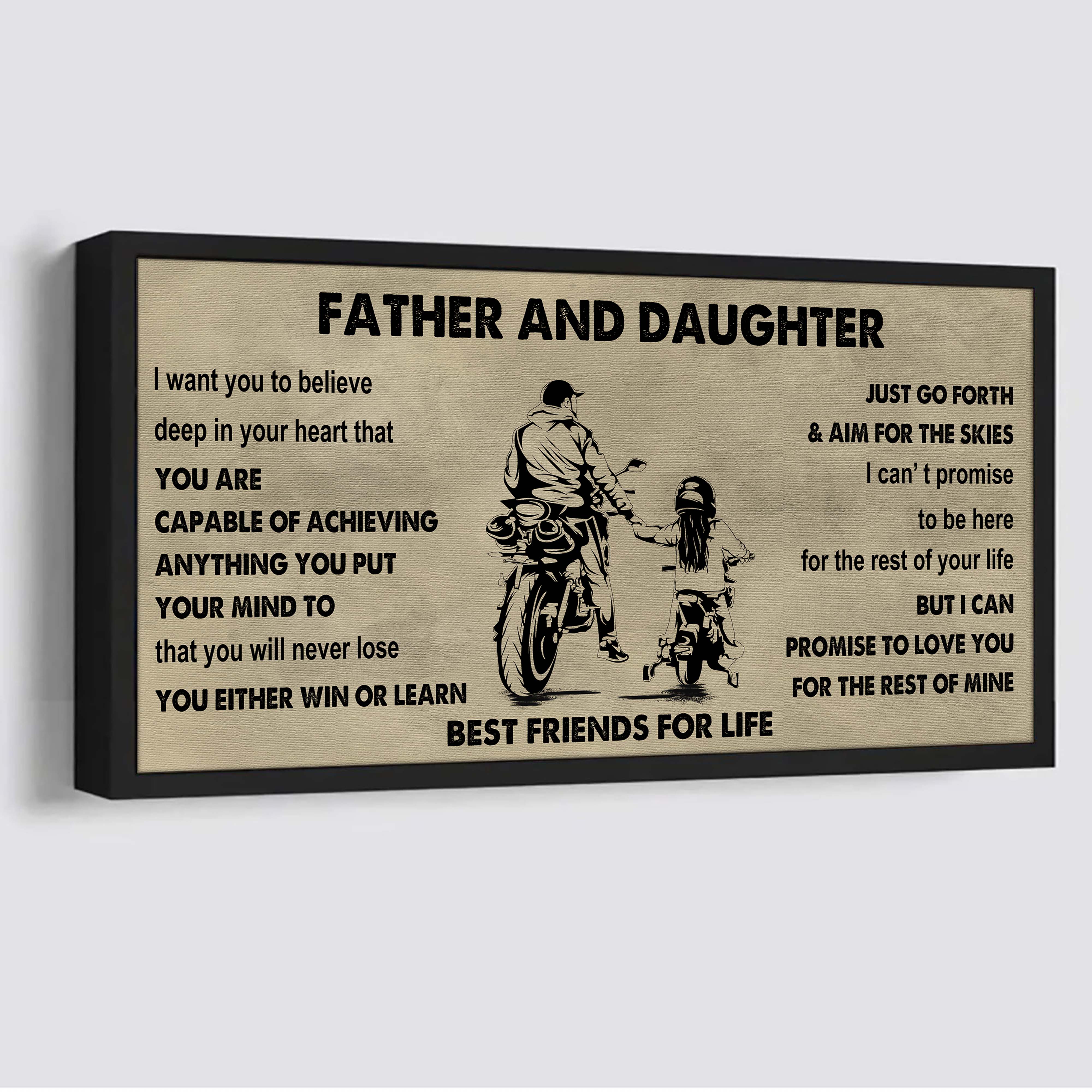 Soldier Father And Daughter Best Friends For Life - Ver 2 You Will Never Lose Poster Canvas Gift For Daughter From Father