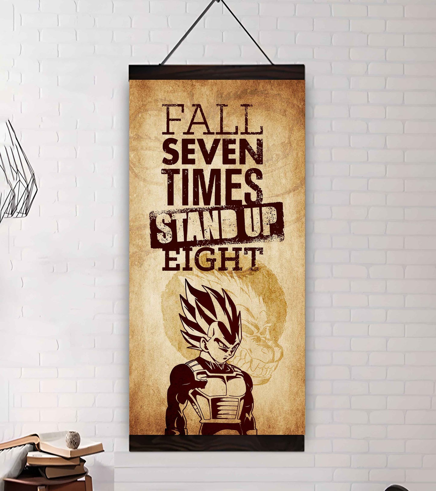 Warrior Fall Down Seven Times Stand Up Eight Poster Canvas Motivation Canvas Gift For You