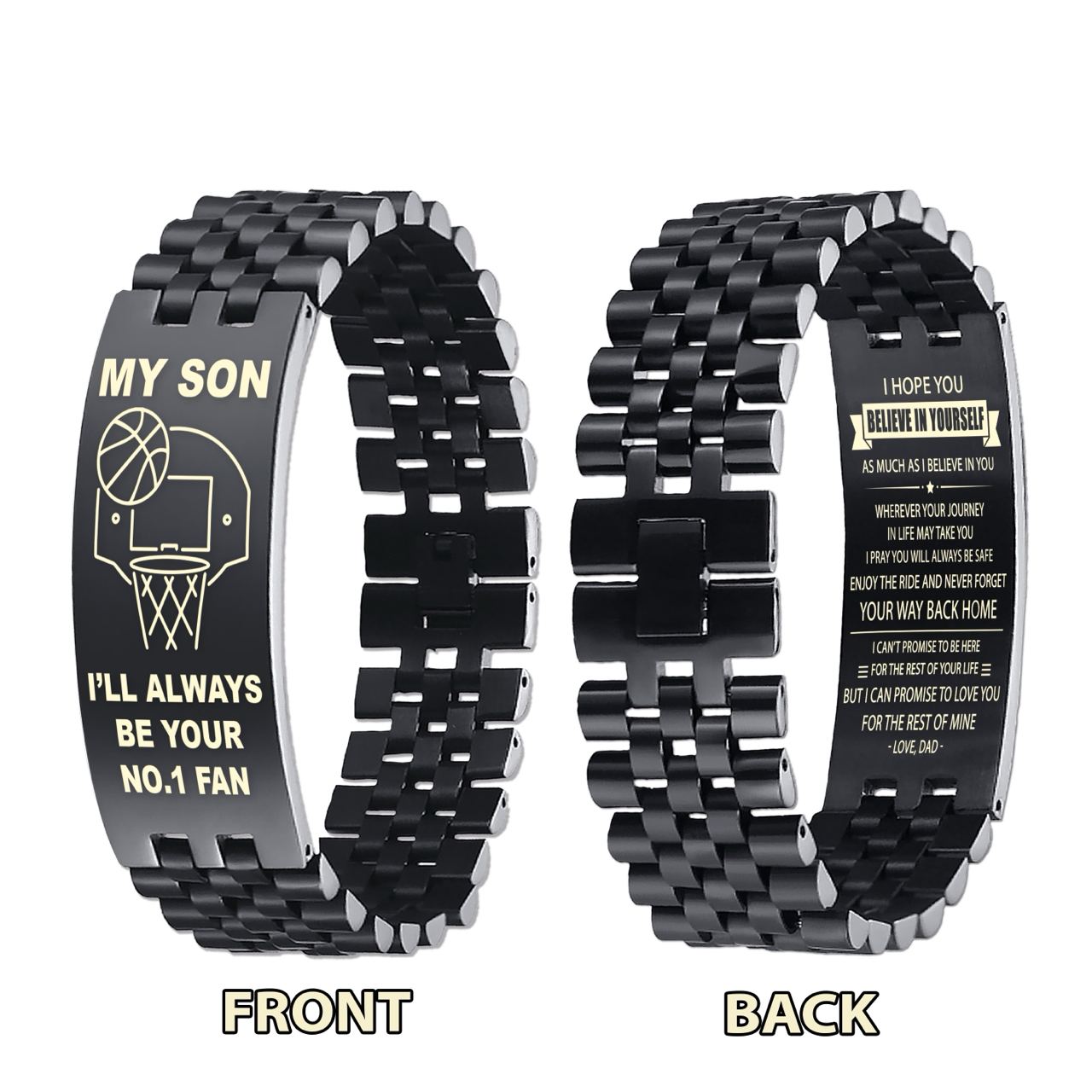 Customizable basketball bracelet, gifts from dad to son- It is not about better than someone else, It is about being better than you were the day before, Be strong be brave be humble