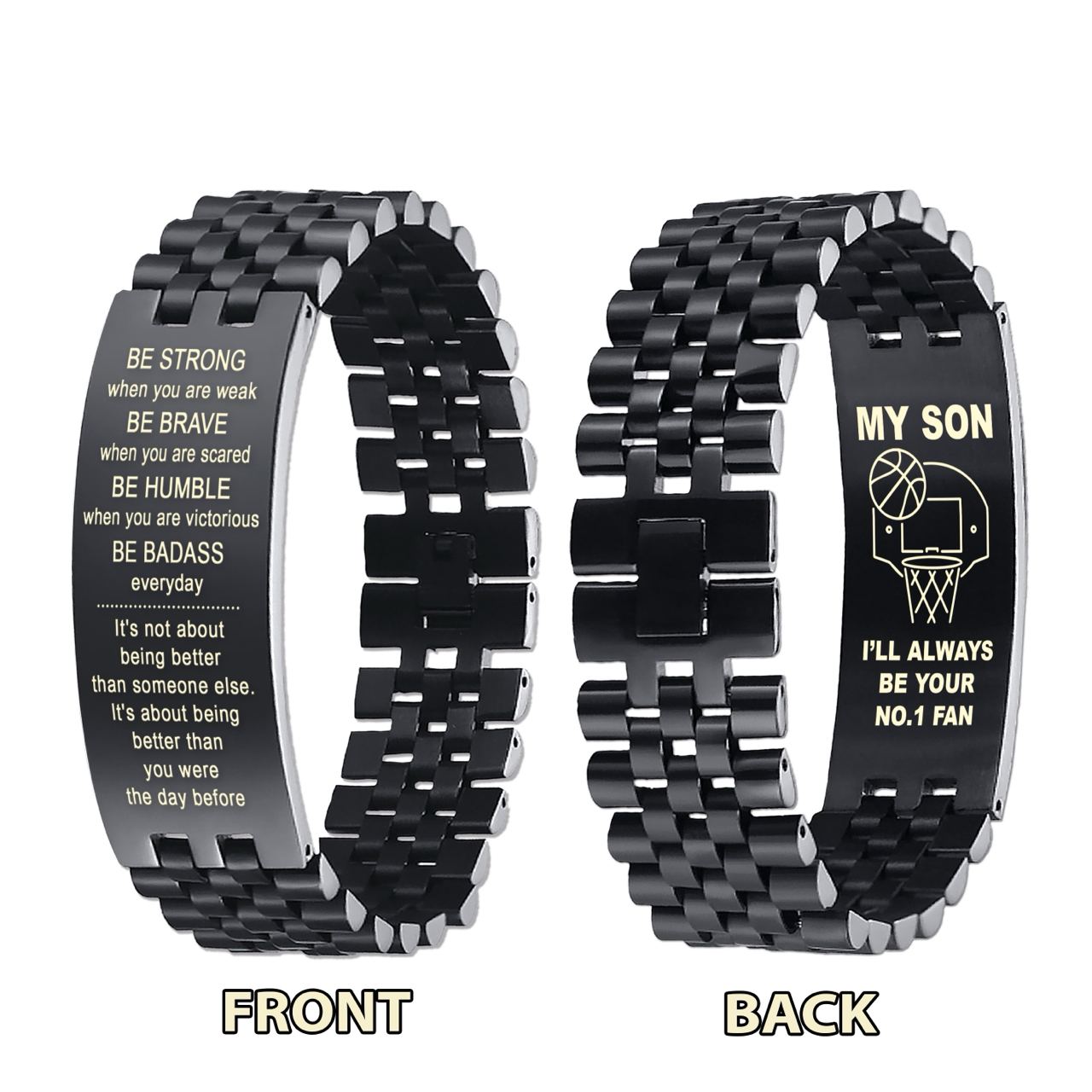 DS3 Customizable basketball bracelet, gifts from dad mom to son- I hope you believe in yourself