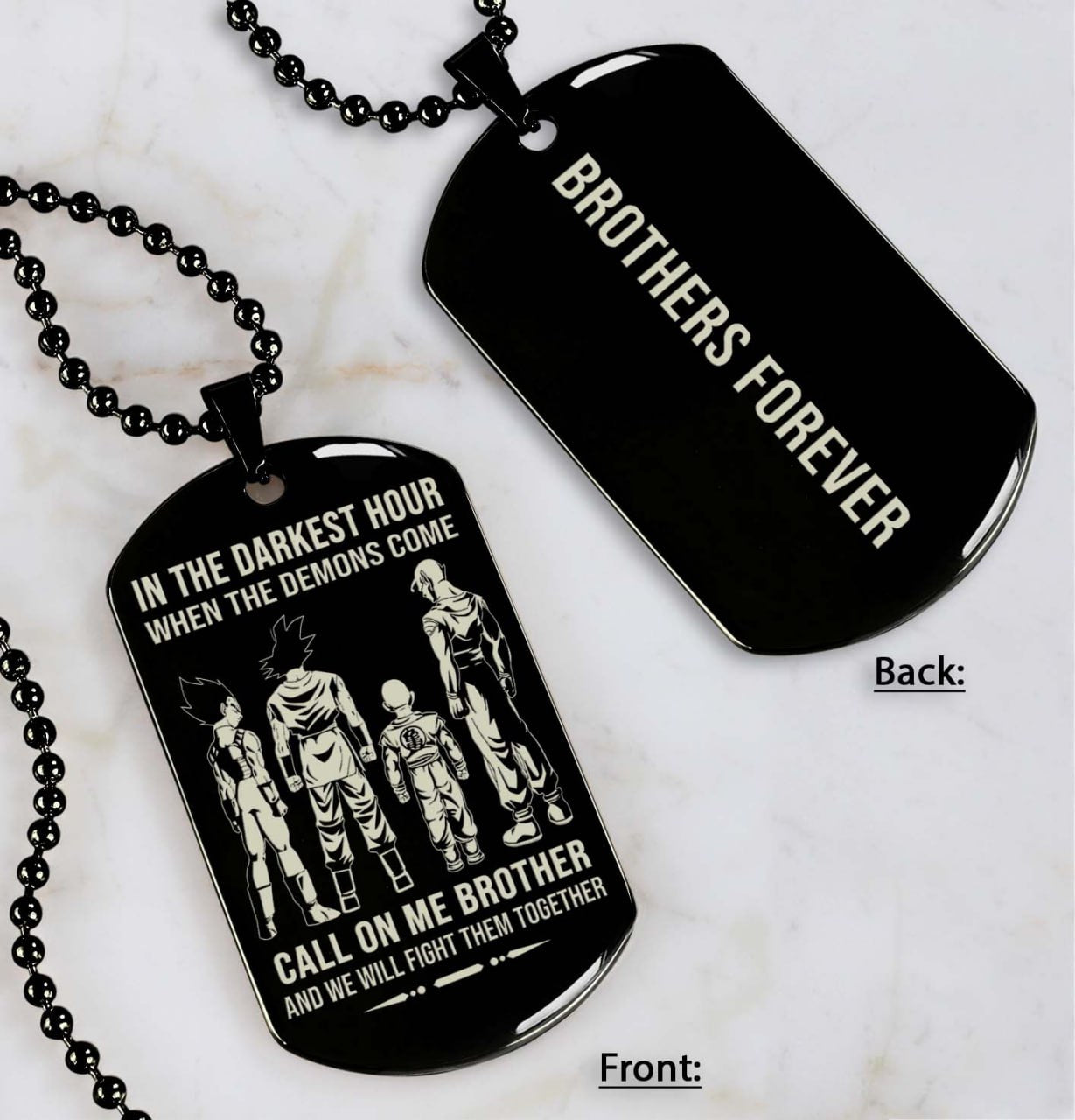 All Team engraved double sided dog tag call on me brother gift for brother dog tag for brother