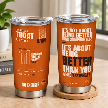 Customizable Sport Tumbler It's About Being Better Than You Were Yesterday Gift For You