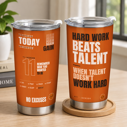 Customizable Sport Tumbler Motivation Quotes Gift For You
