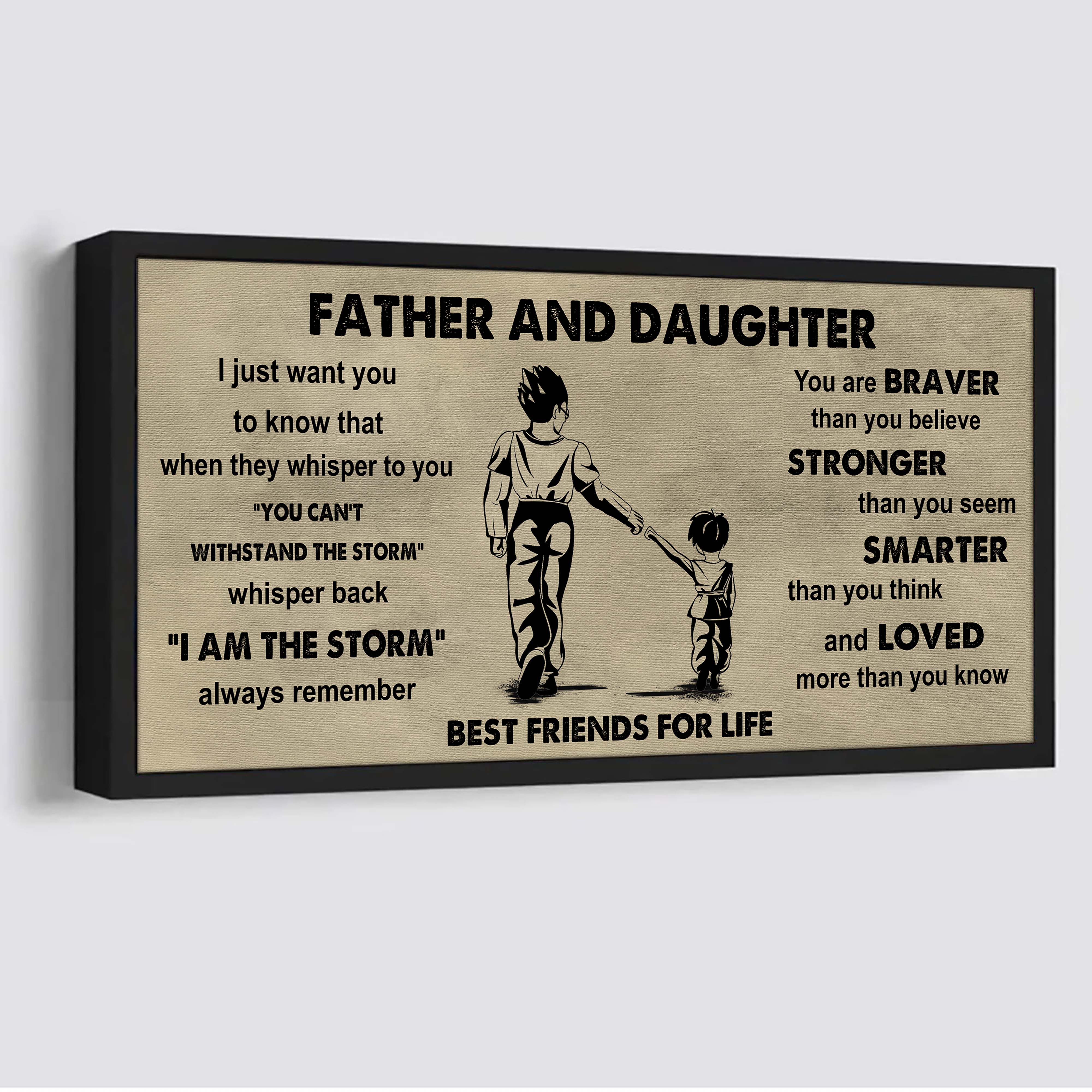 Soldier Father And Son Best Friends For Life - I Am The Storm Poster Canvas Gift For Son From Father