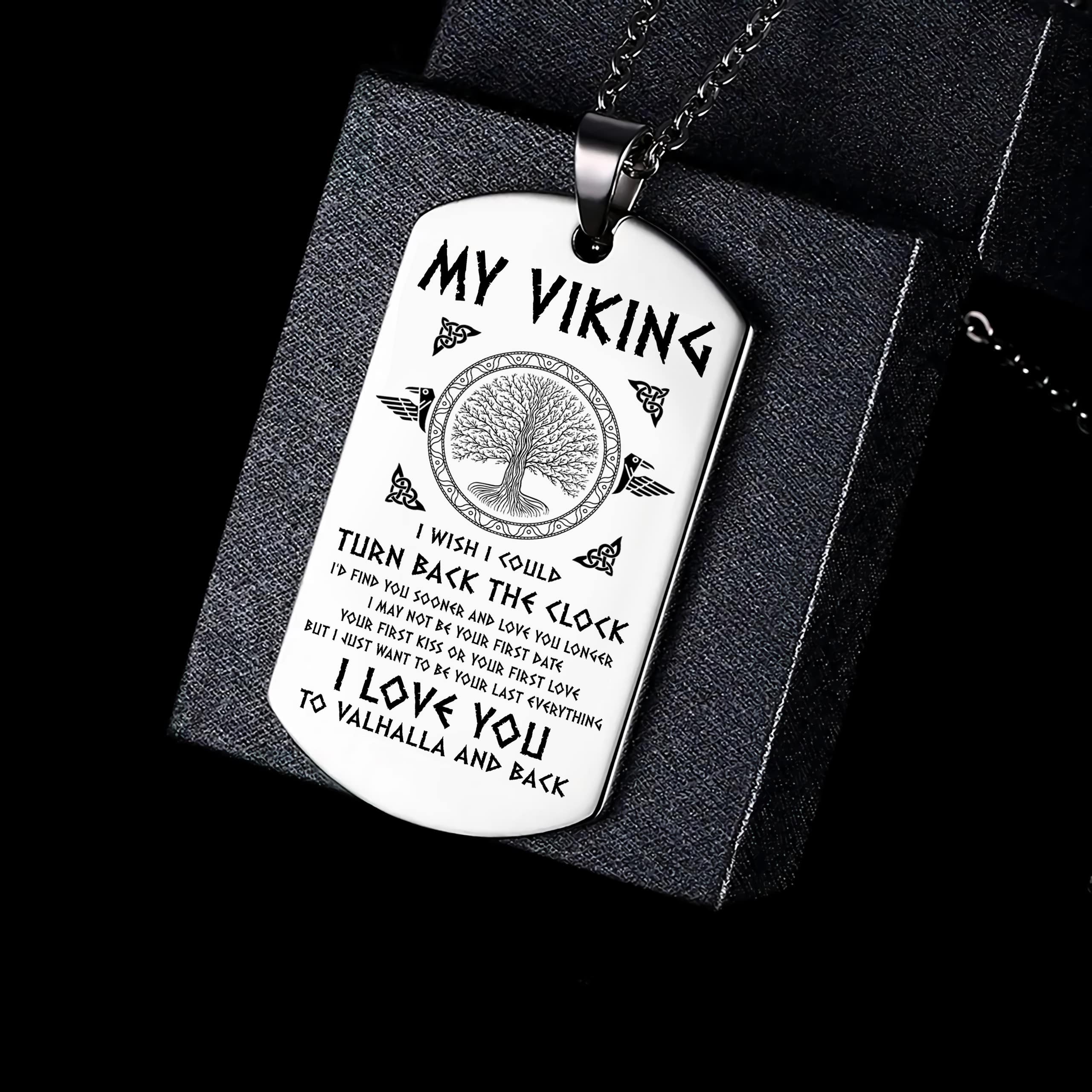 Viking Dog tag wife to husband