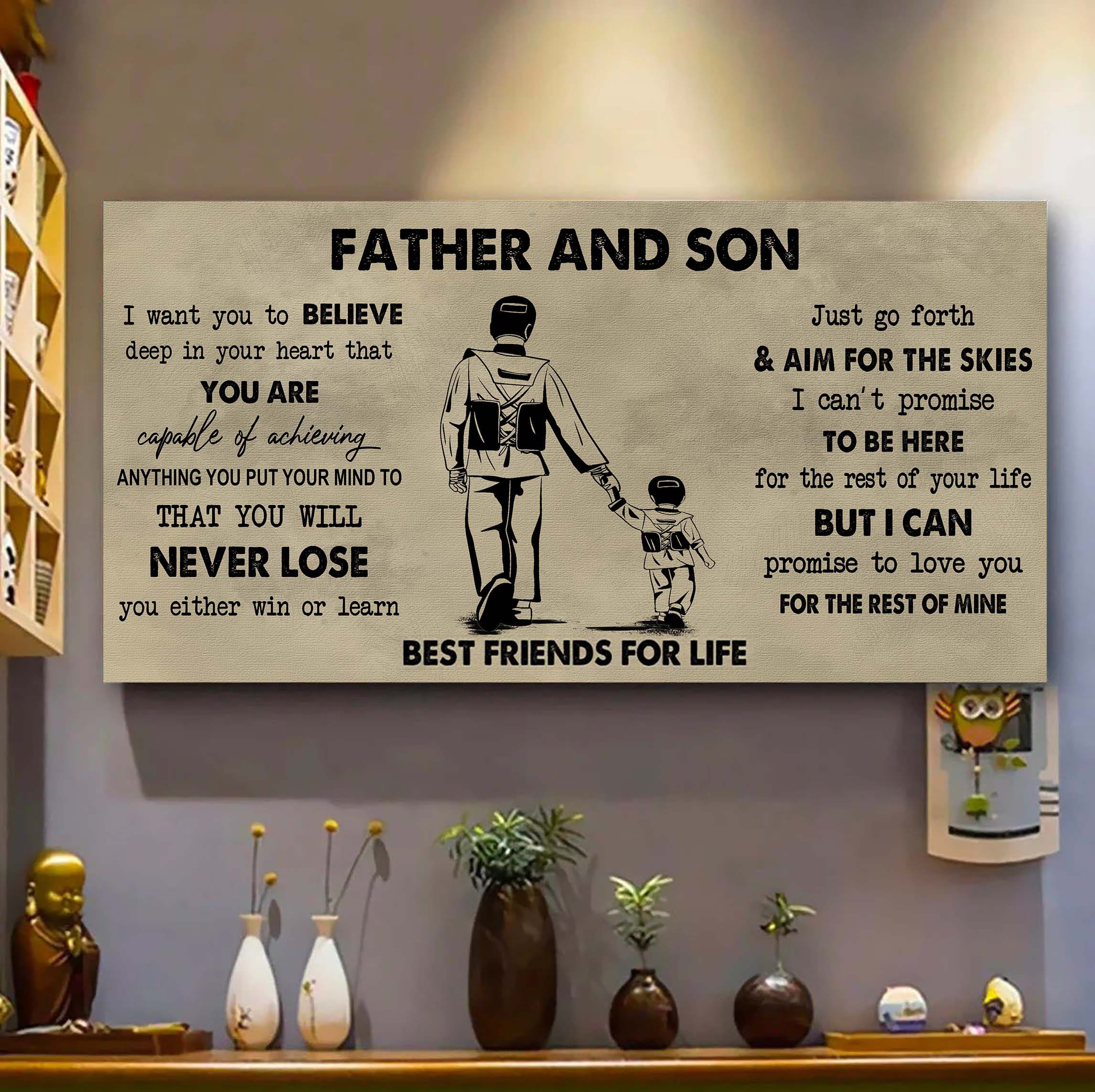 Father And Kids Best Friend For Life - You Will Never Lose Poster Canvas