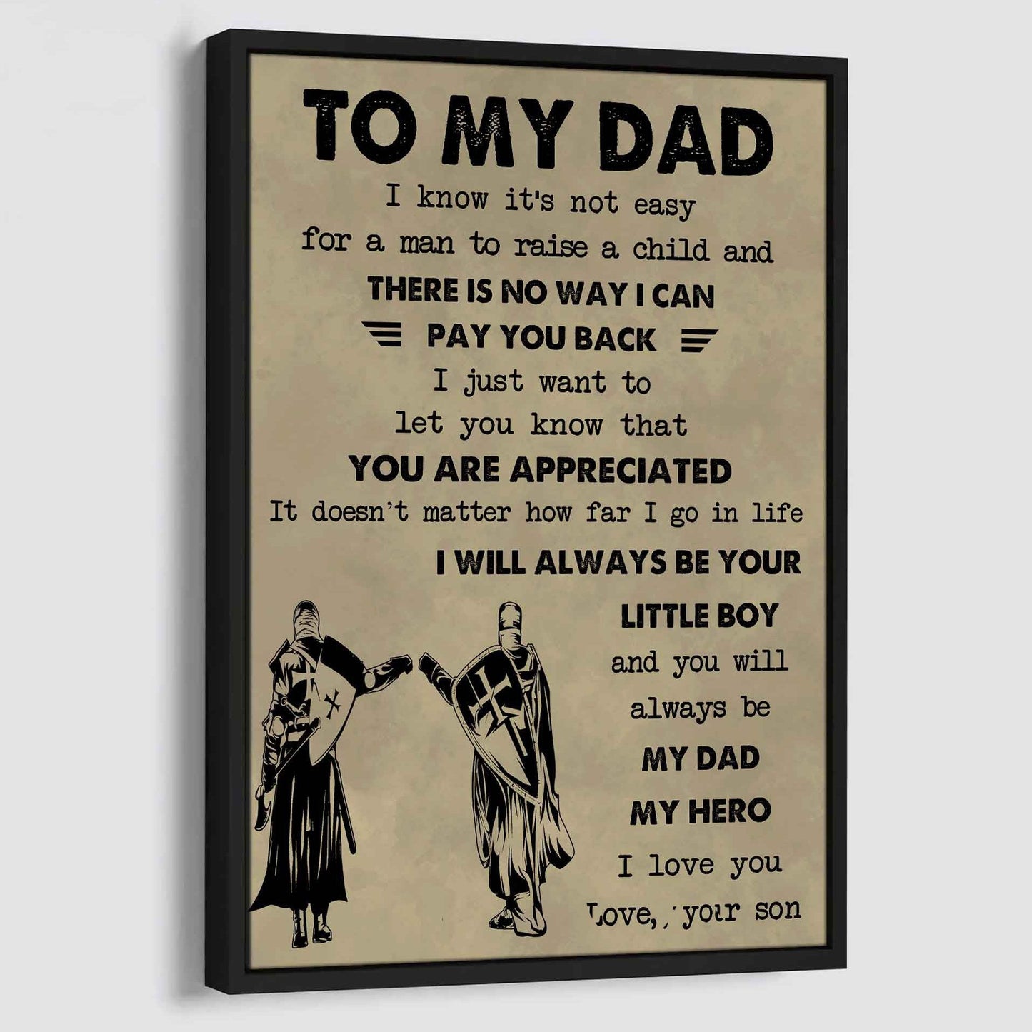 DRB Poster Canvas To My Dad-I love you in every universe
