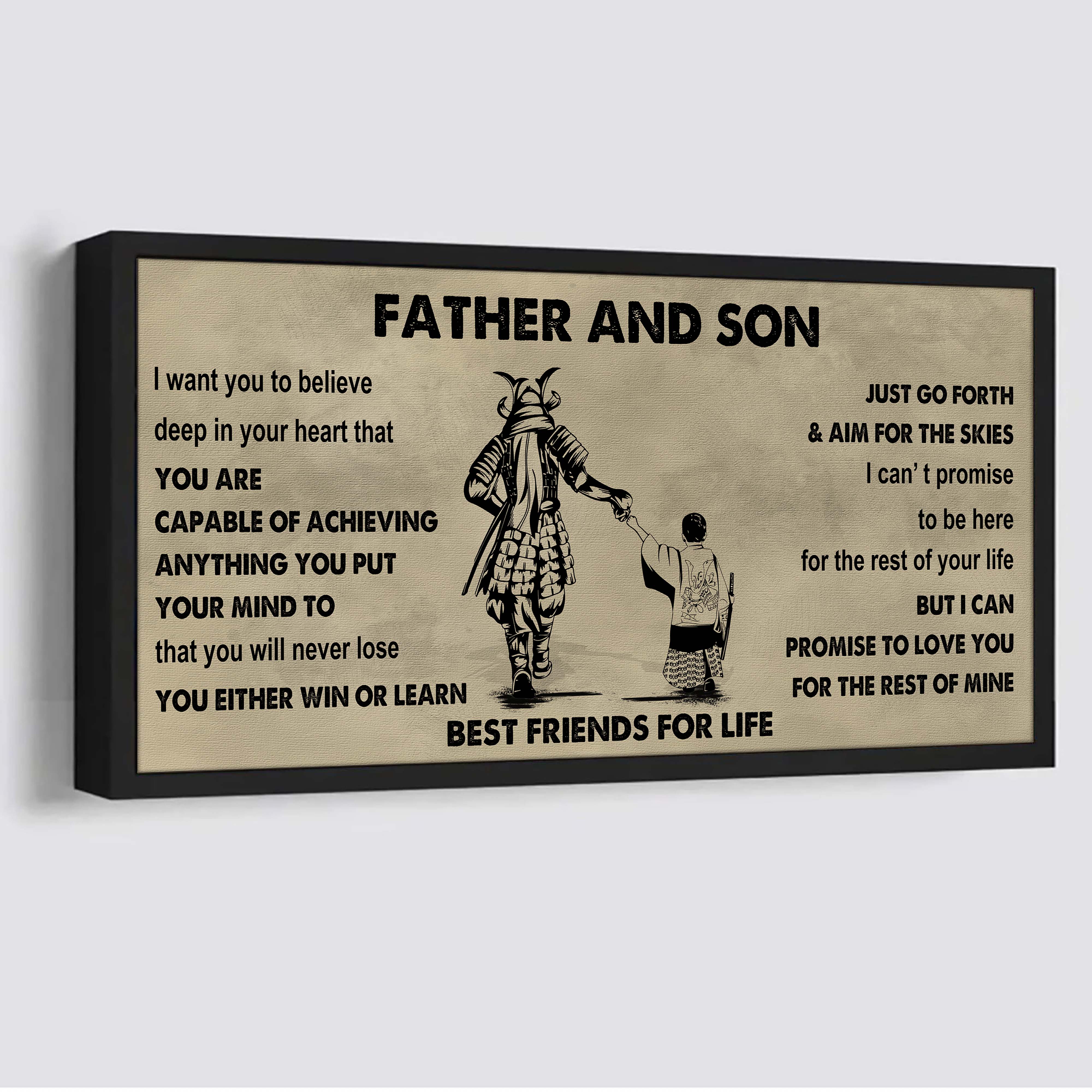 DRB GH Father And Son Best Friends For Life - Ver 2 You Will Never Lose Poster Canvas Gift For Son From Father