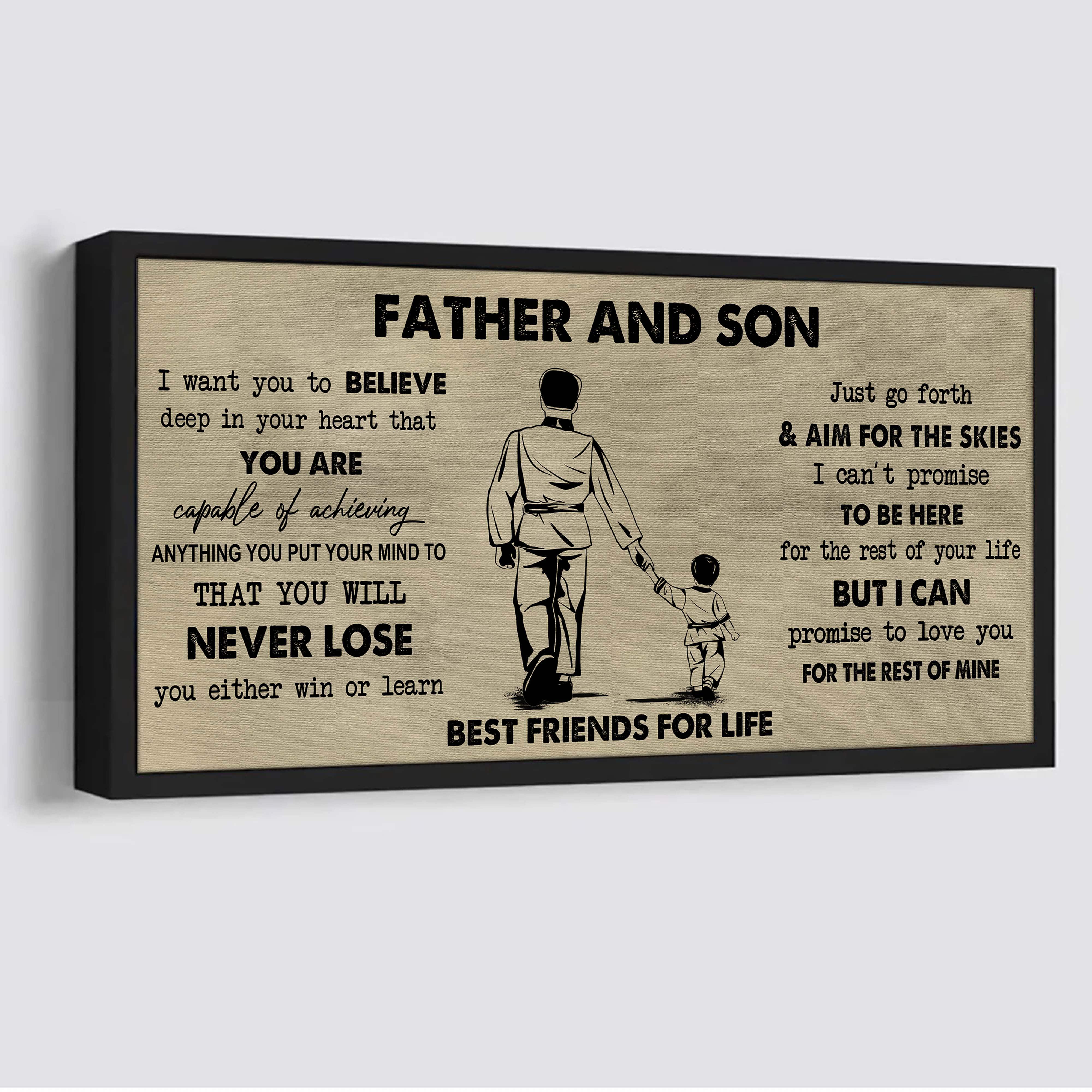 Father And Kids Best Friend For Life - You Will Never Lose Poster Canvas