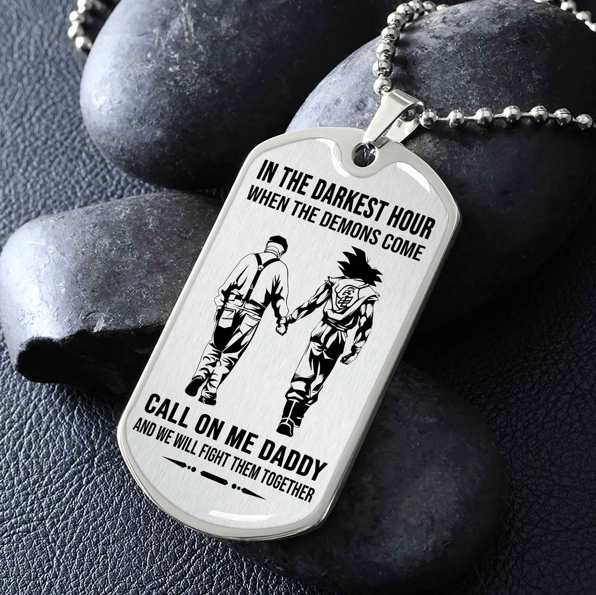 DRB GK Military Chain Silver Plated 18K Gold Plated Call On Me Daddy Gift For Your Dad