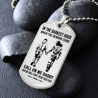 DRB PC Military Chain Silver Plated 18K Gold Plated Call On Me Daddy Gift For Your Dad