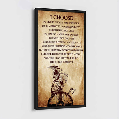 Warrior I Chose To Live By Choice Not By Chain Poster Canvas Motivation Canvas Gift For You