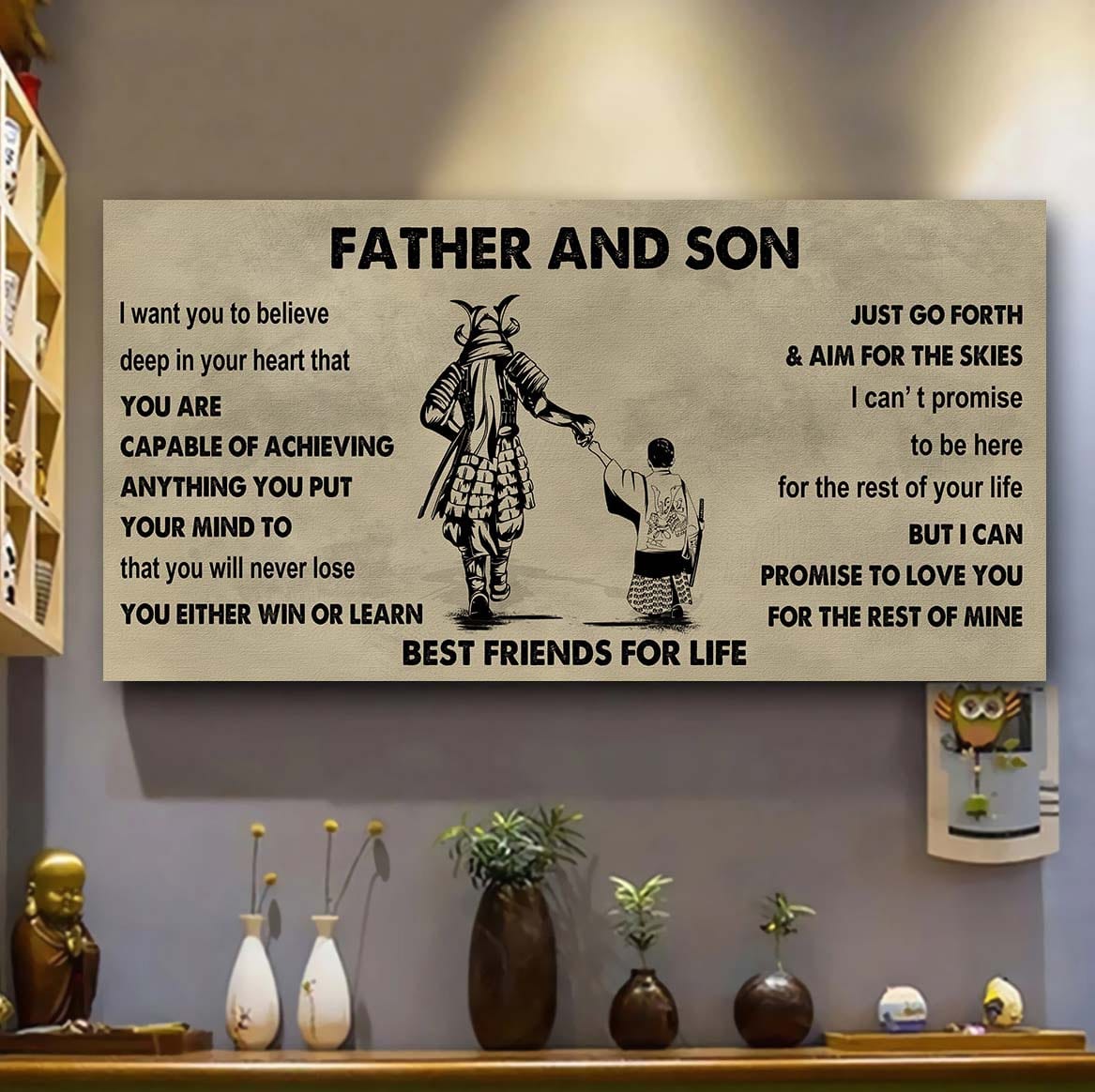 DRB GH Father And Son Best Friends For Life - Ver 2 You Will Never Lose Poster Canvas Gift For Son From Father