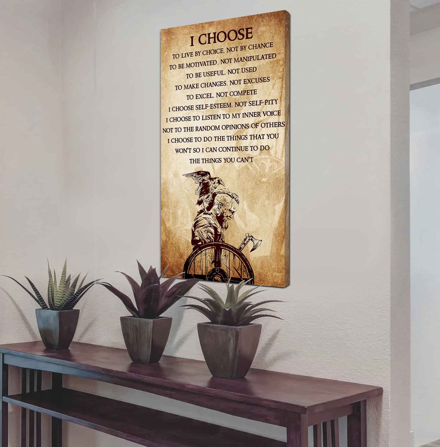 Warrior I Chose To Live By Choice Not By Chain Poster Canvas Motivation Canvas Gift For You