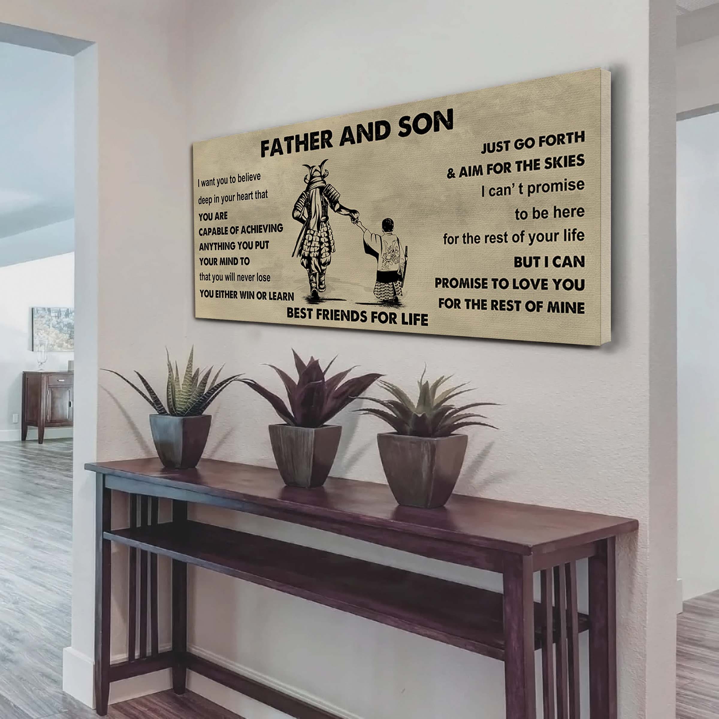 DRB GH Father And Son Best Friends For Life - Ver 2 You Will Never Lose Poster Canvas Gift For Son From Father