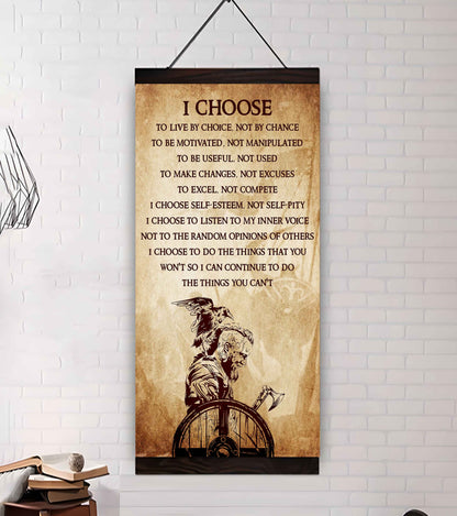 Warrior I Chose To Live By Choice Not By Chain Poster Canvas Motivation Canvas Gift For You