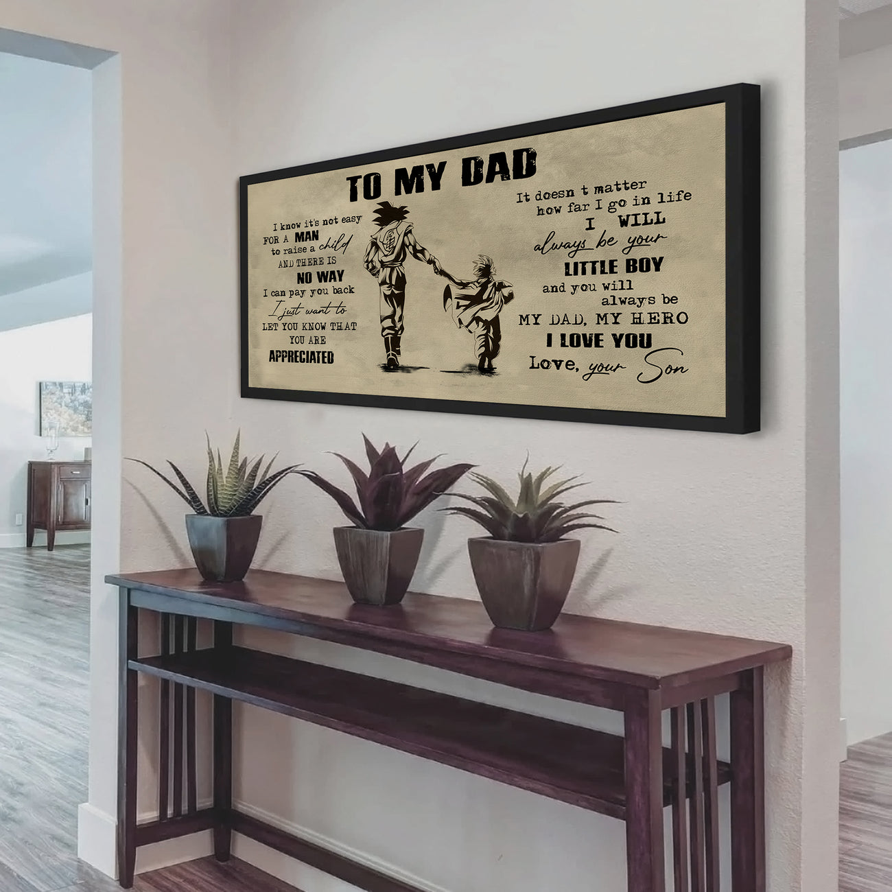 TO DAD- CANVAS POSTER