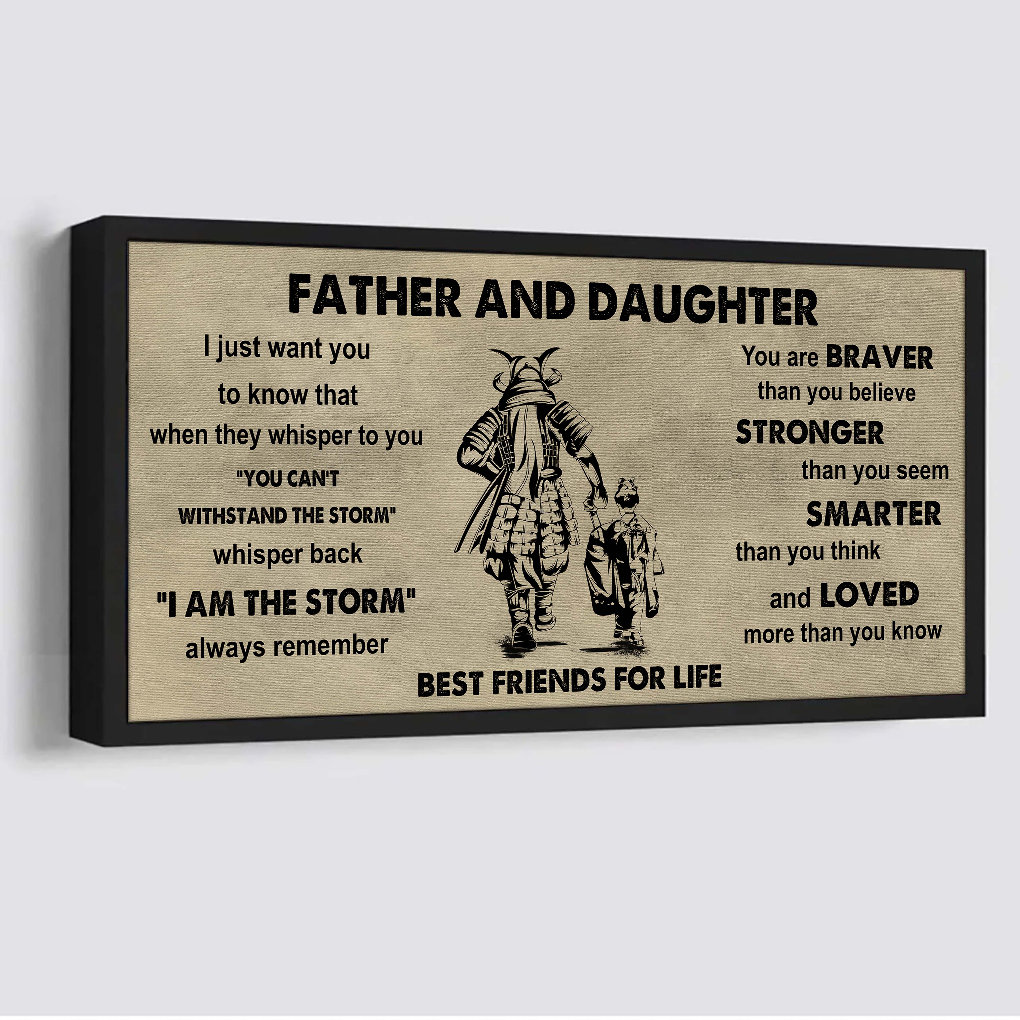 Vikings Father And Daughter Best Friends For Life - I Am The Storm Poster Canvas Gift For Daughter From Father