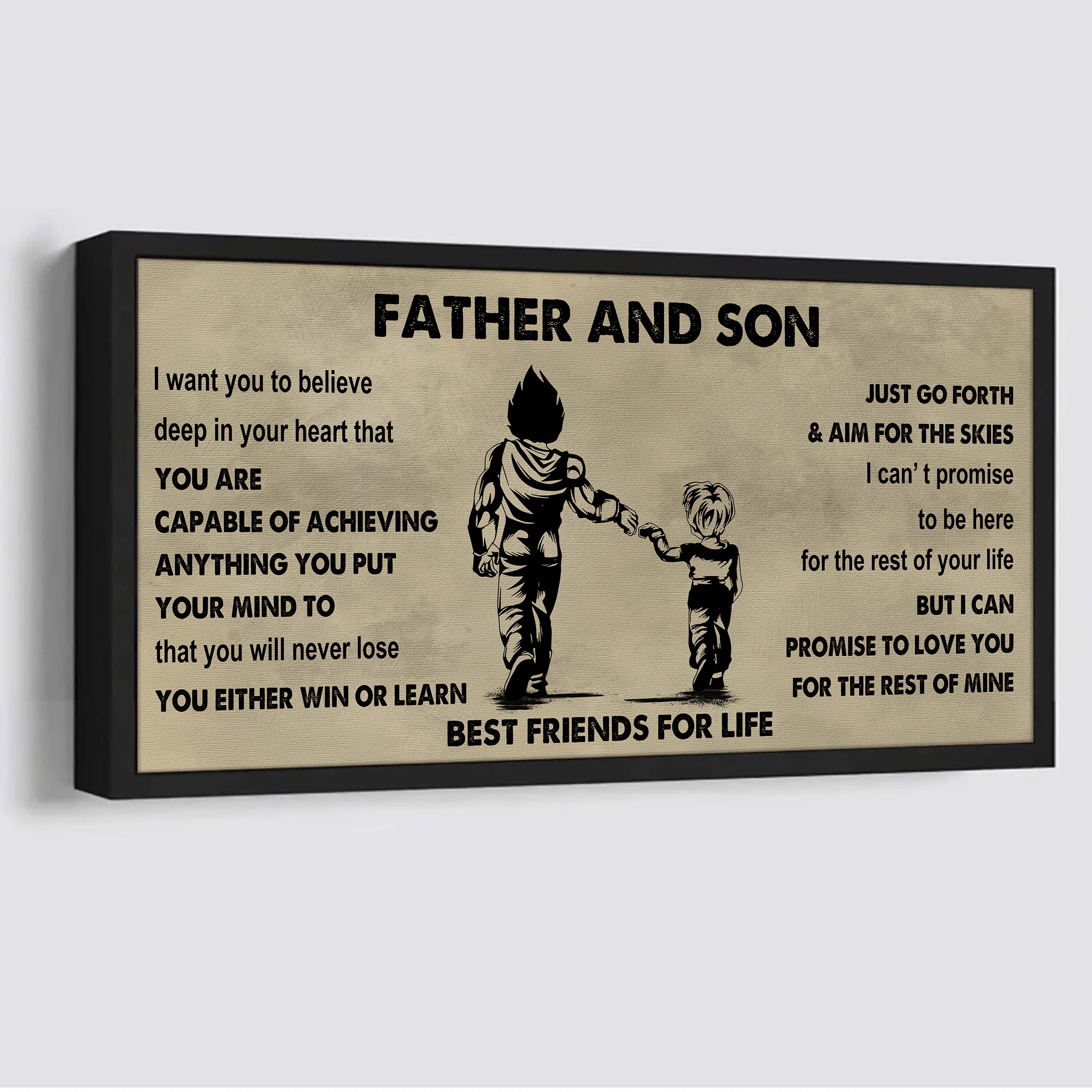 Biker Father And Son Best Friends For Life - Ver 2 You Will Never Lose Poster Canvas Gift For Son From Father