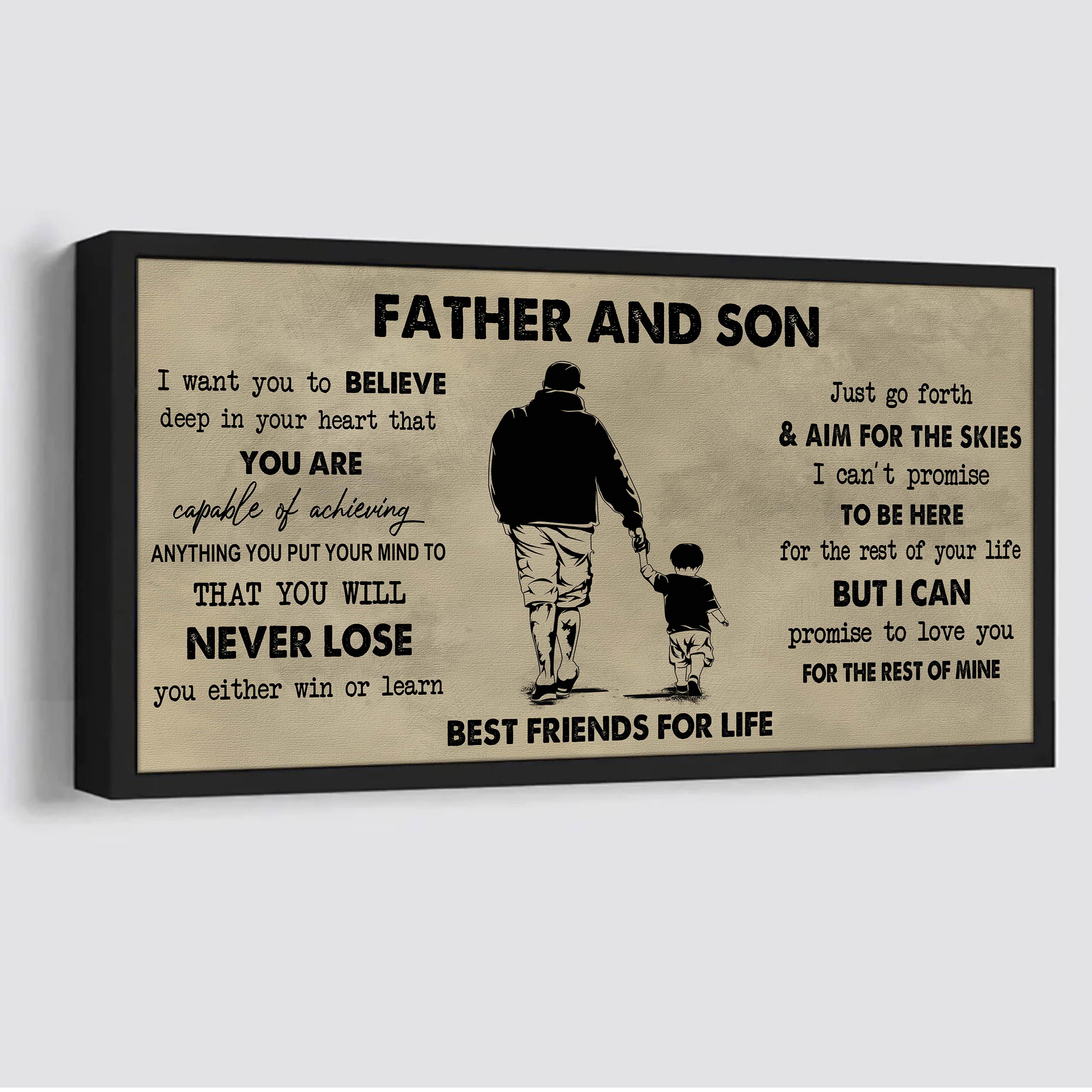 DRB Father And Daughter Best Friend For Life - You Will Never Lose Poster Canvas Gift For Daughter From Father -Photo Upload