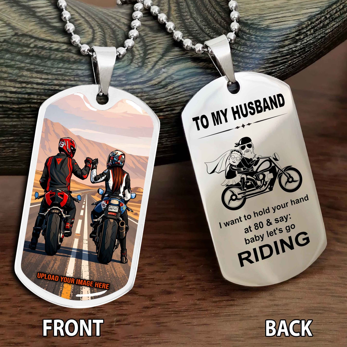 Personalized Double Side Graphic Dog Tag To My Husband Gift For Your Husband