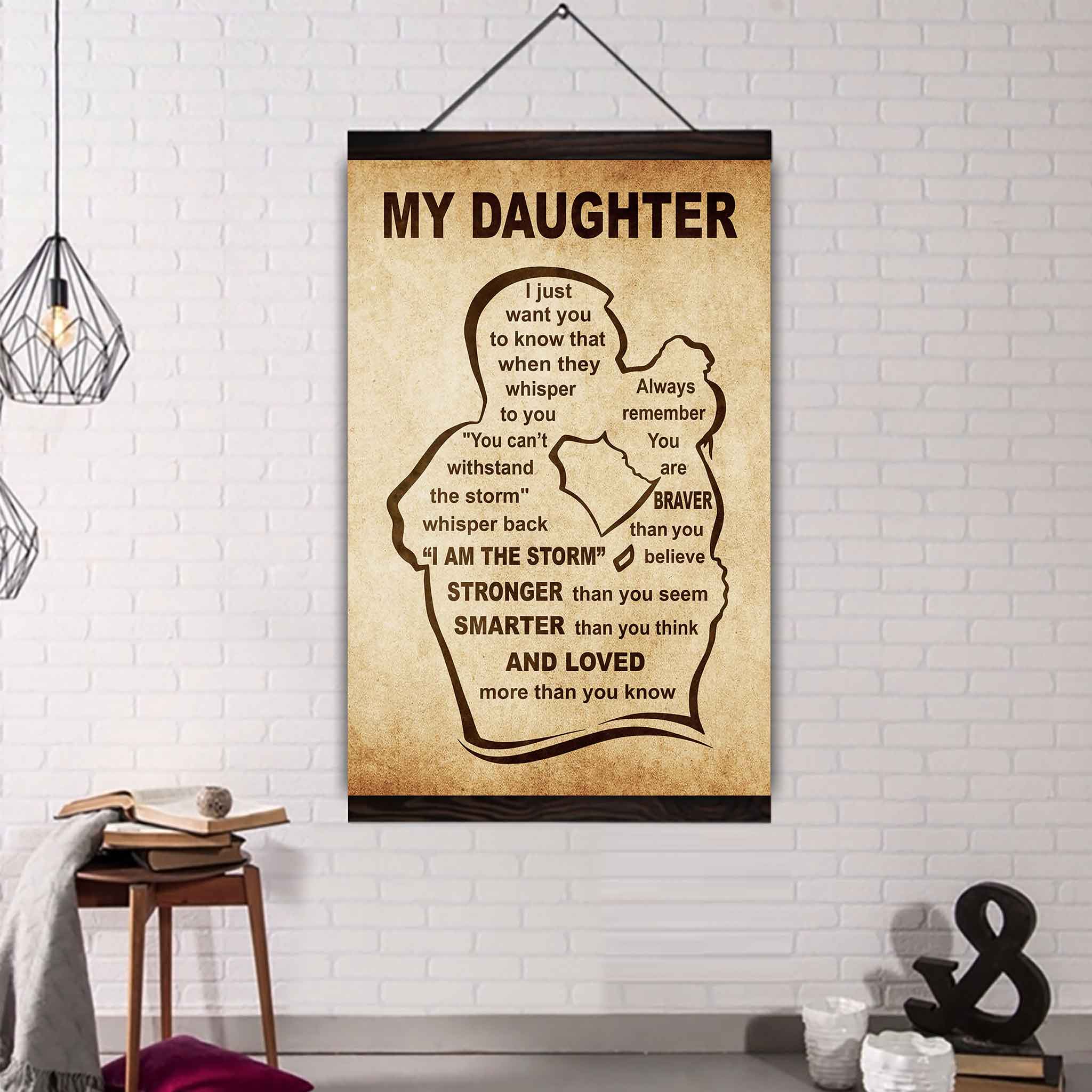Personalized Family Poster Canvas I Just Want You To Know That - I Am The Storm To My Son Gift From Dad Gift For Your Son