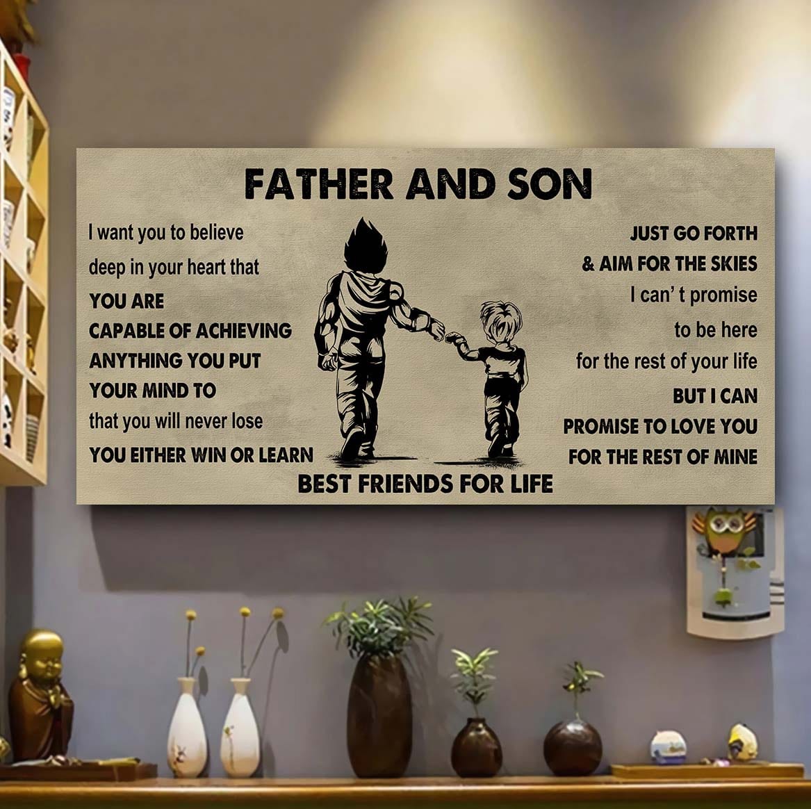 Family Father And Daughter Best Friends For Life - Ver 2 You Will Never Lose Poster Canvas Gift For Daughter From Father-Photo Upload