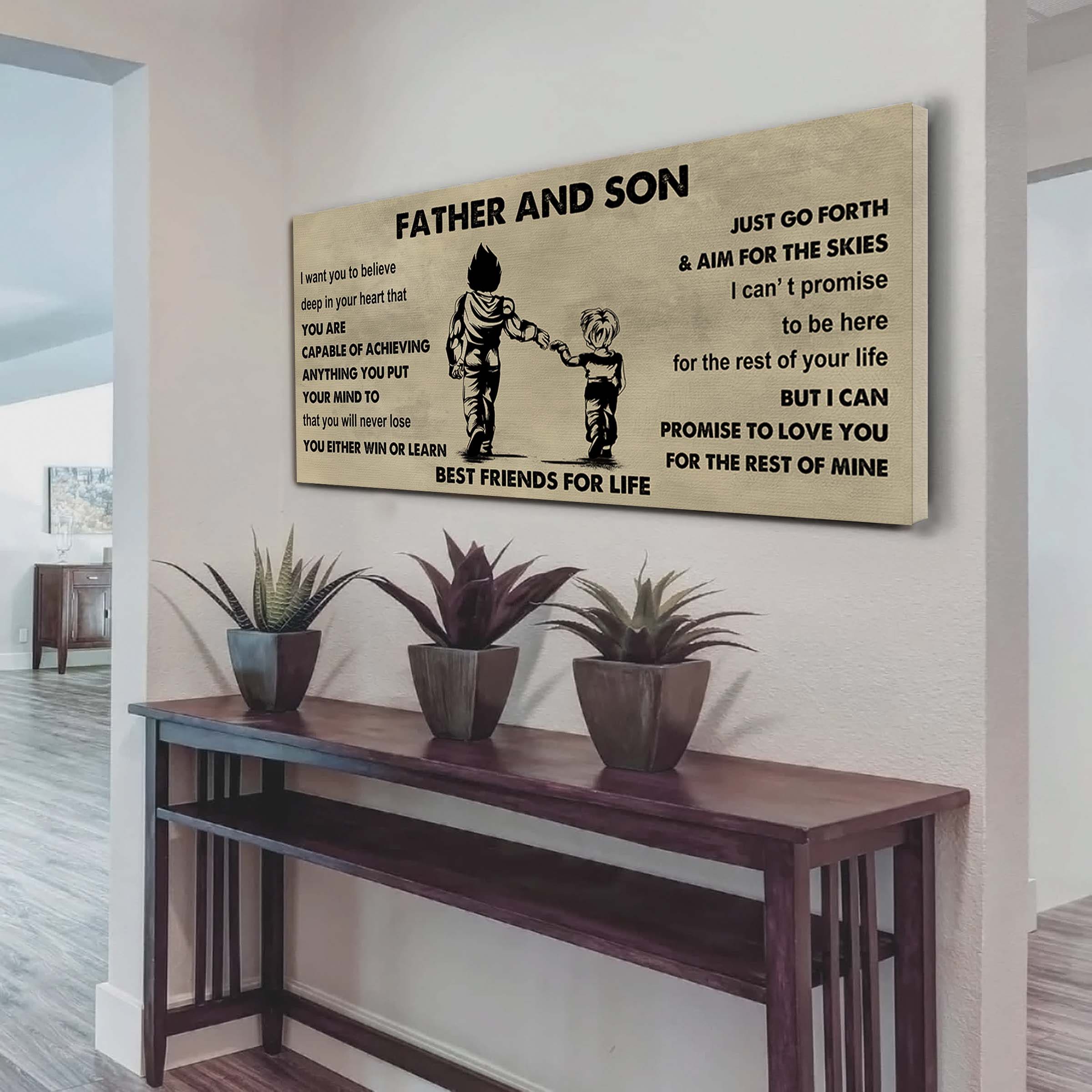 DRB GH Father And Son Best Friends For Life - Ver 2 You Will Never Lose Poster Canvas Gift For Son From Father