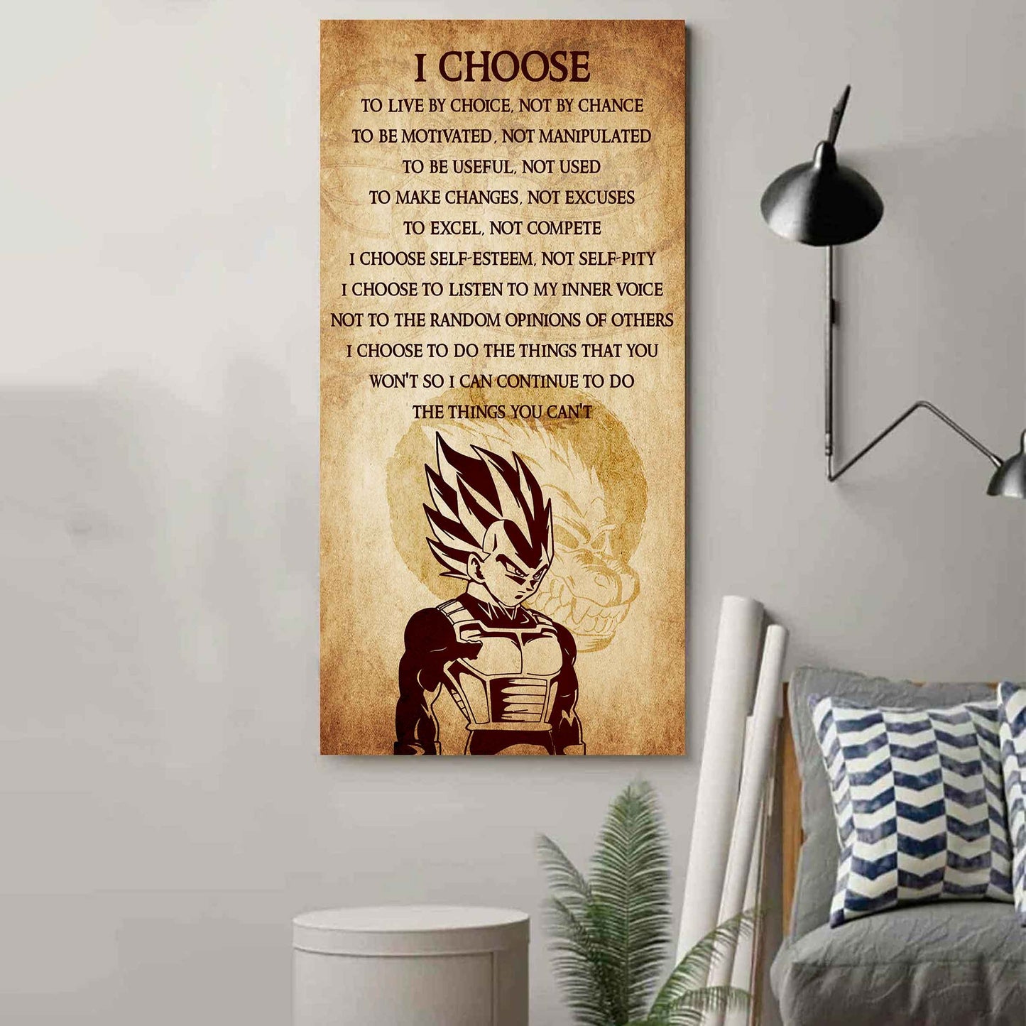 Warrior I Chose To Live By Choice Not By Chain Poster Canvas Motivation Canvas Gift For You