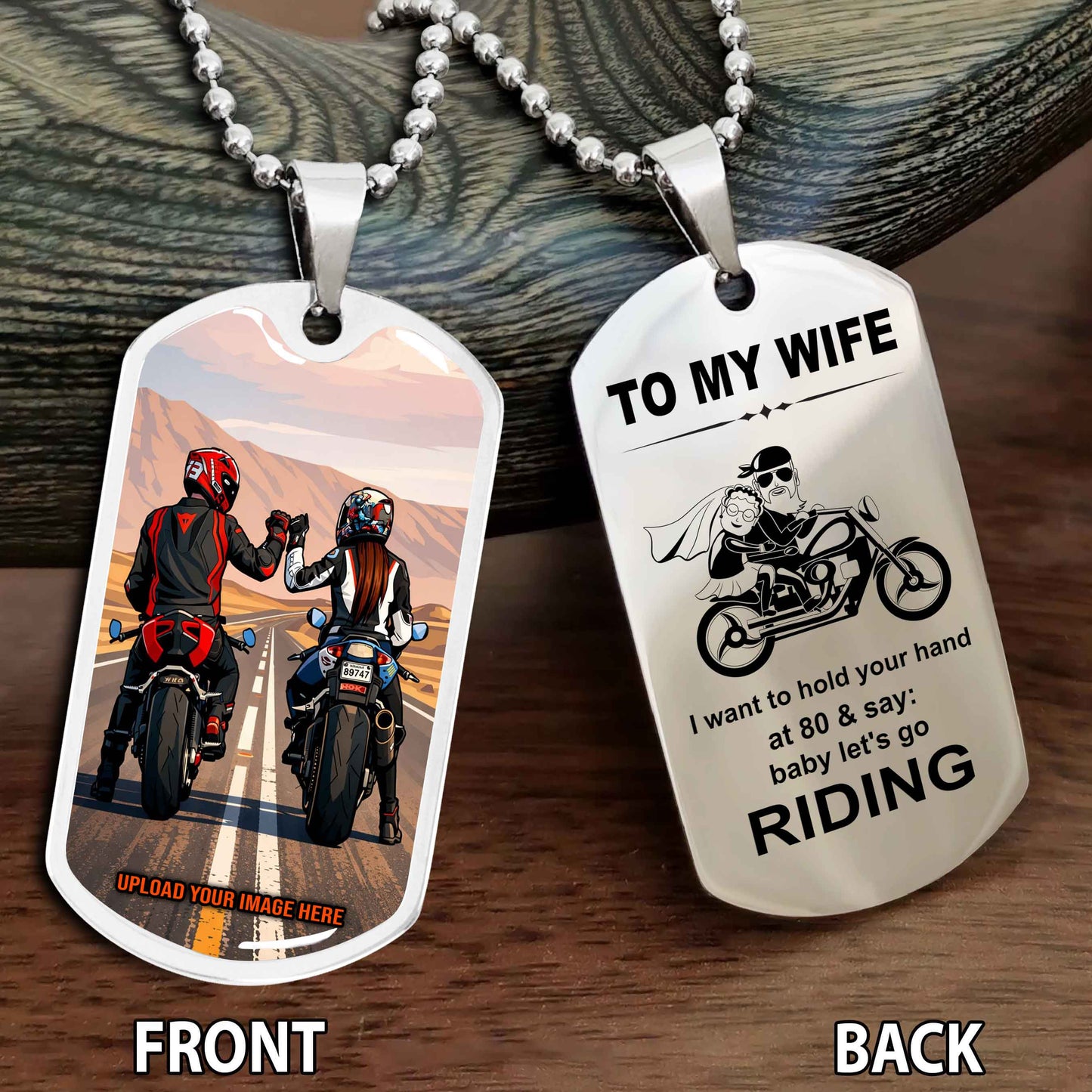 Personalized Double Side Graphic Dog Tag To My Husband Gift For Your Husband