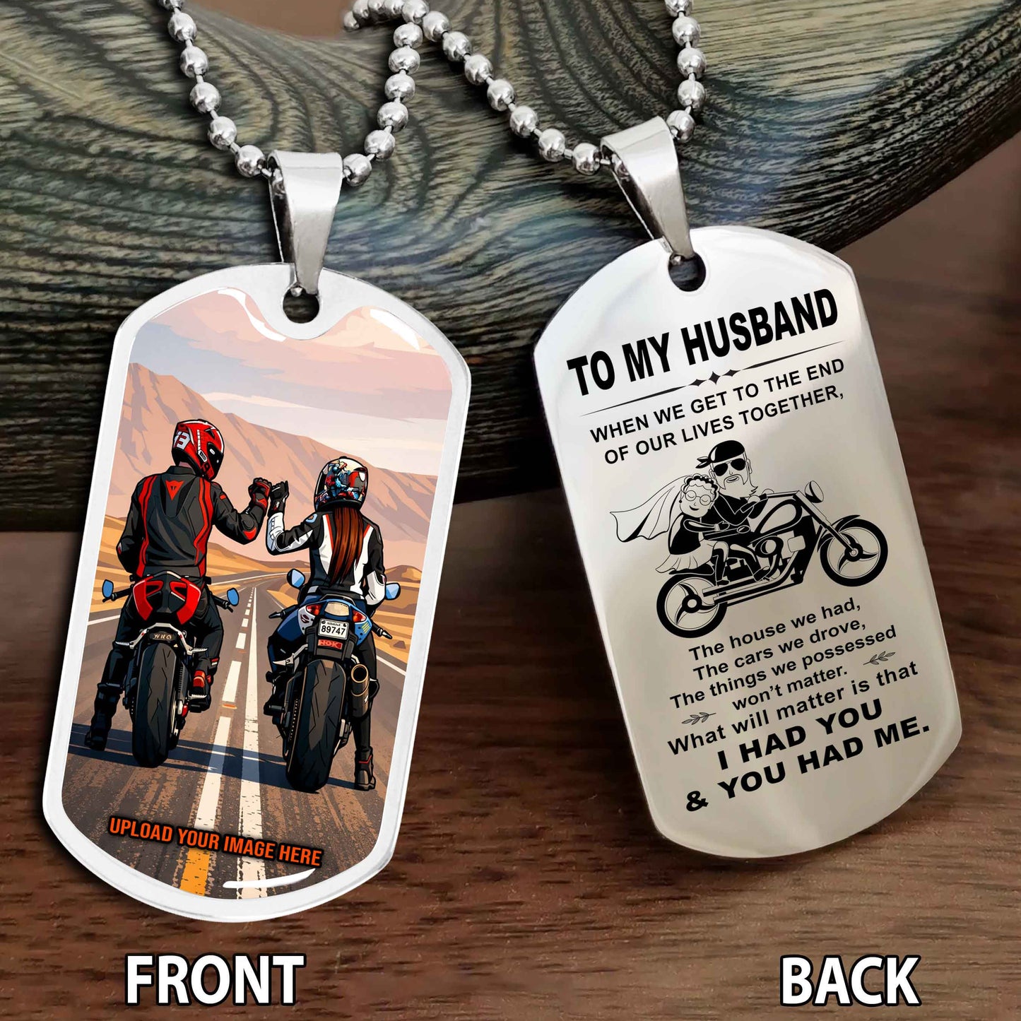 Personalized Double Side Graphic Dog Tag To My Husband Gift For Your Husband