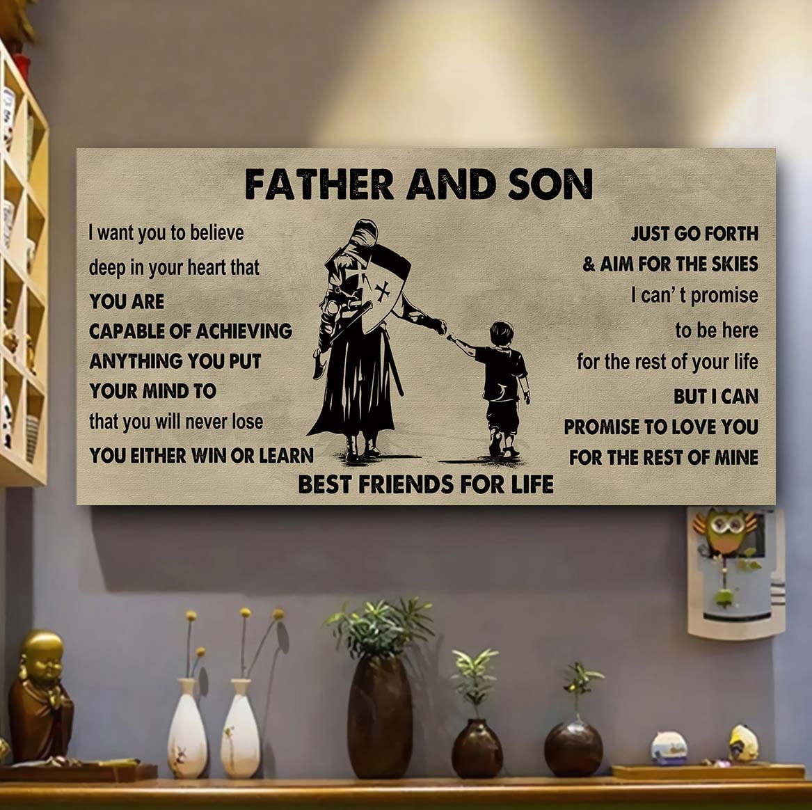 Samurai Father And Son Best Friends For Life - Ver 2 You Will Never Lose Poster Canvas Gift For Son From Father