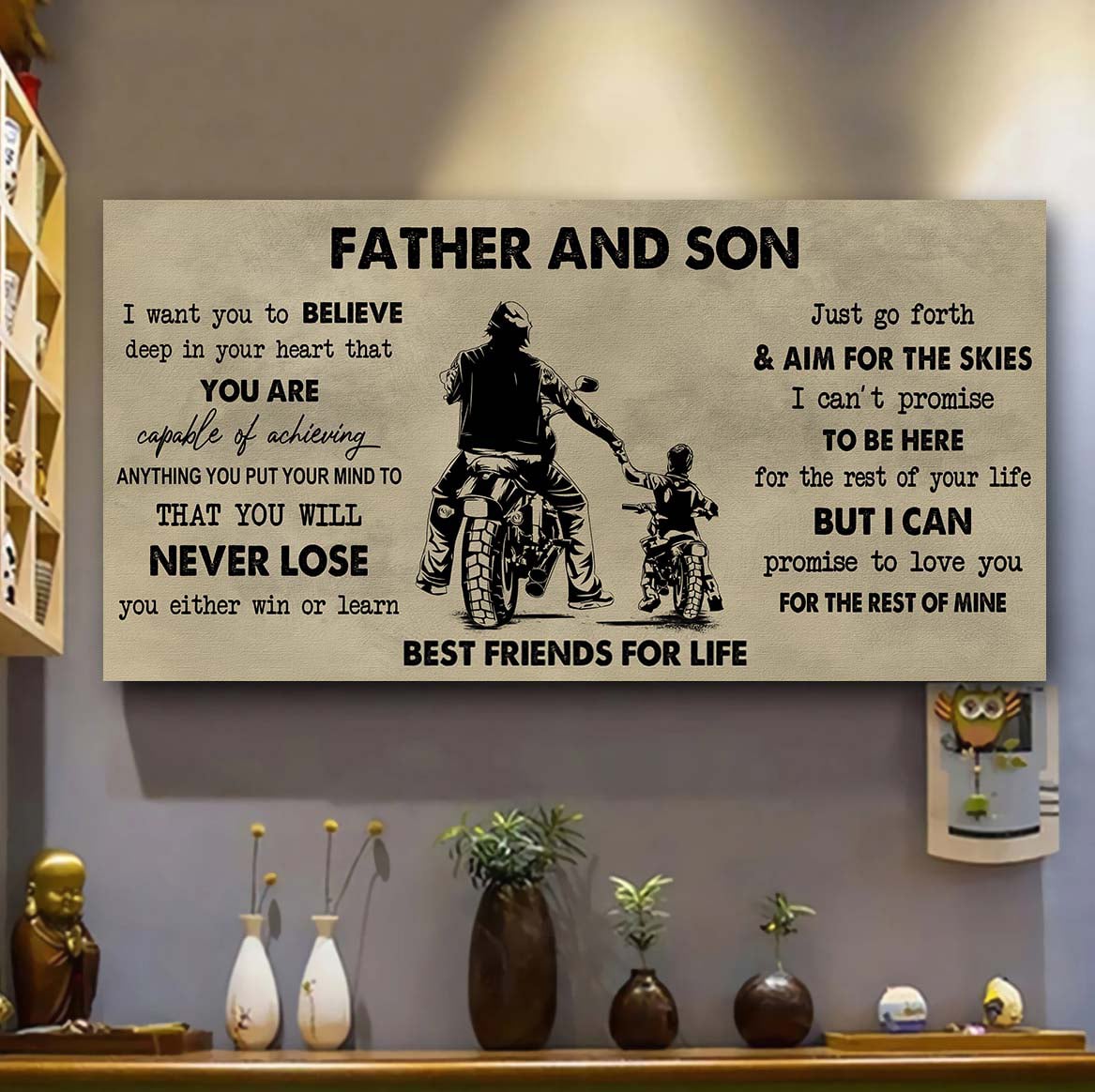 DRB Father And Daughter Best Friend For Life - You Will Never Lose Poster Canvas Gift For Daughter From Father -Photo Upload