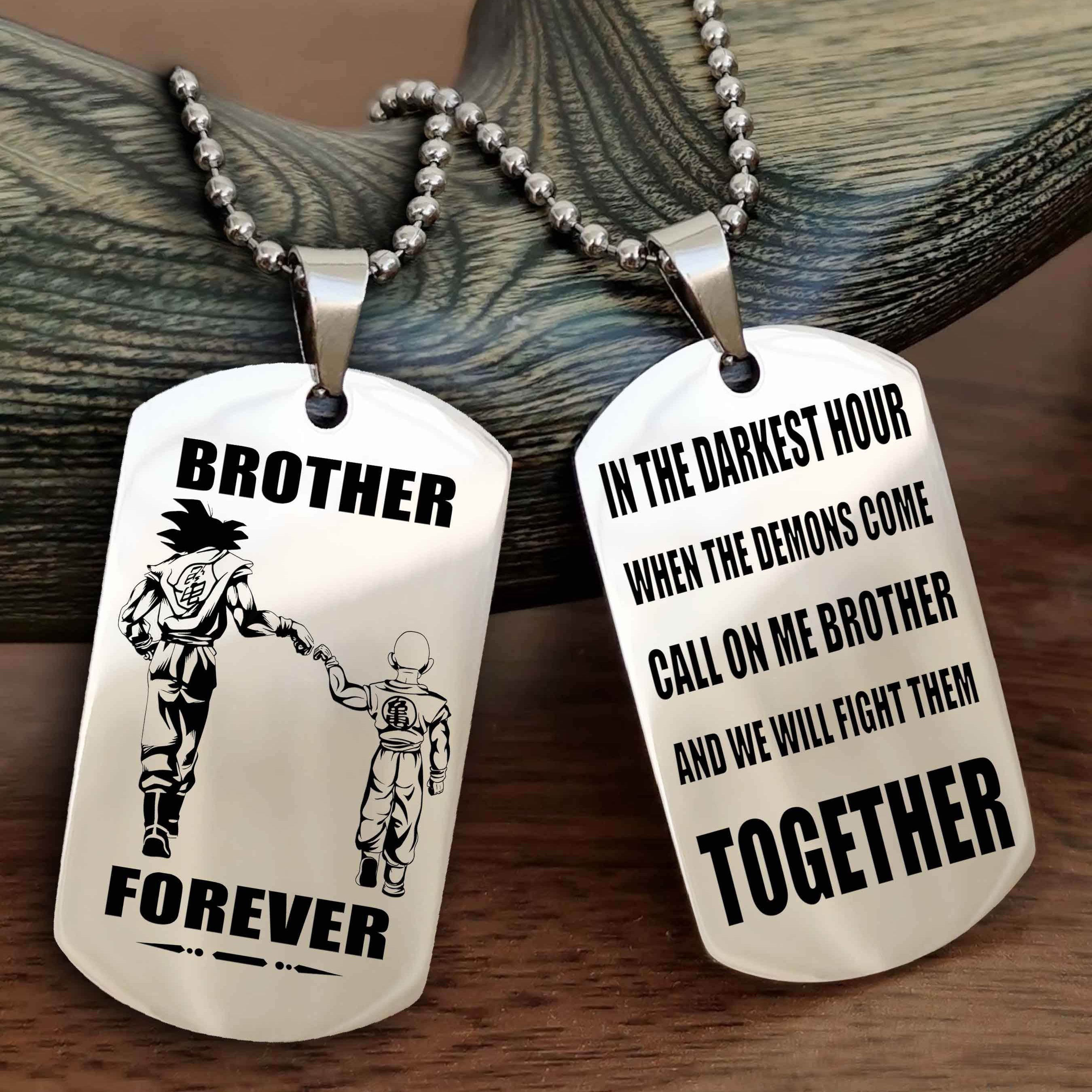 Viking 3 Brother Personalized Double Sided Dog Tag For My Brother - Call On Me Brother And We Will Fight Them Together Gift For Your Friend