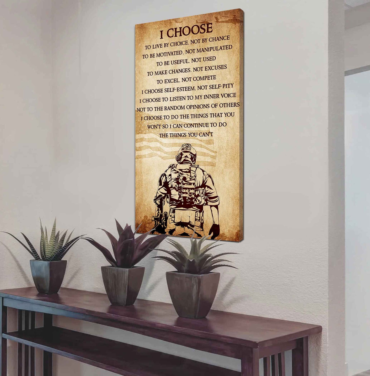 Warrior I Chose To Live By Choice Not By Chain Poster Canvas Motivation Canvas Gift For You