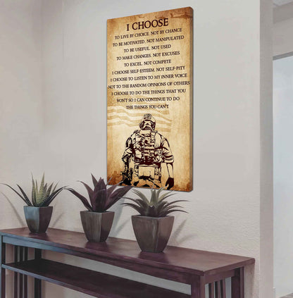 Warrior I Chose To Live By Choice Not By Chain Poster Canvas Motivation Canvas Gift For You
