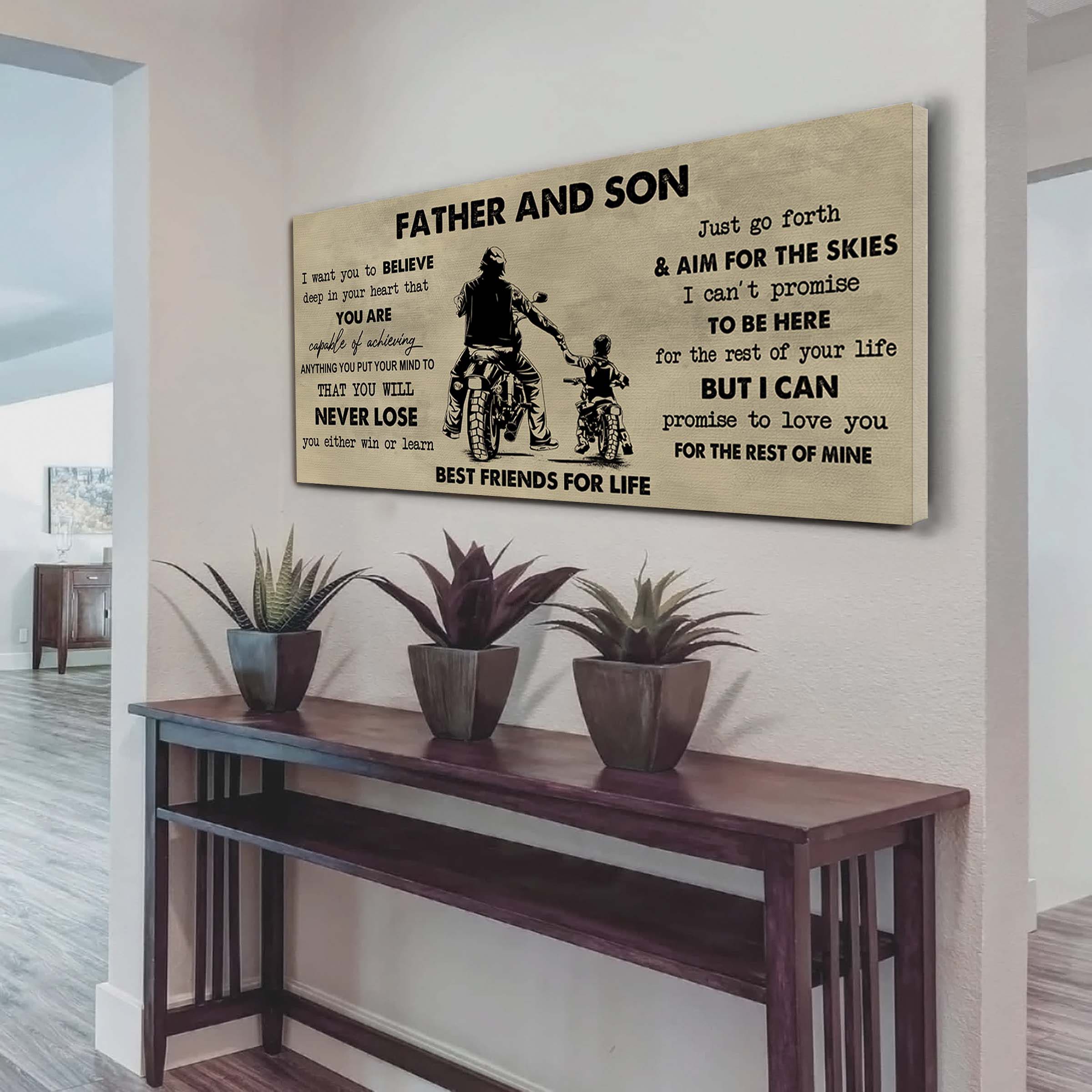 DRB Father And Son Best Friend For Life - You Will Never Lose Poster Canvas Gift For Son From Father